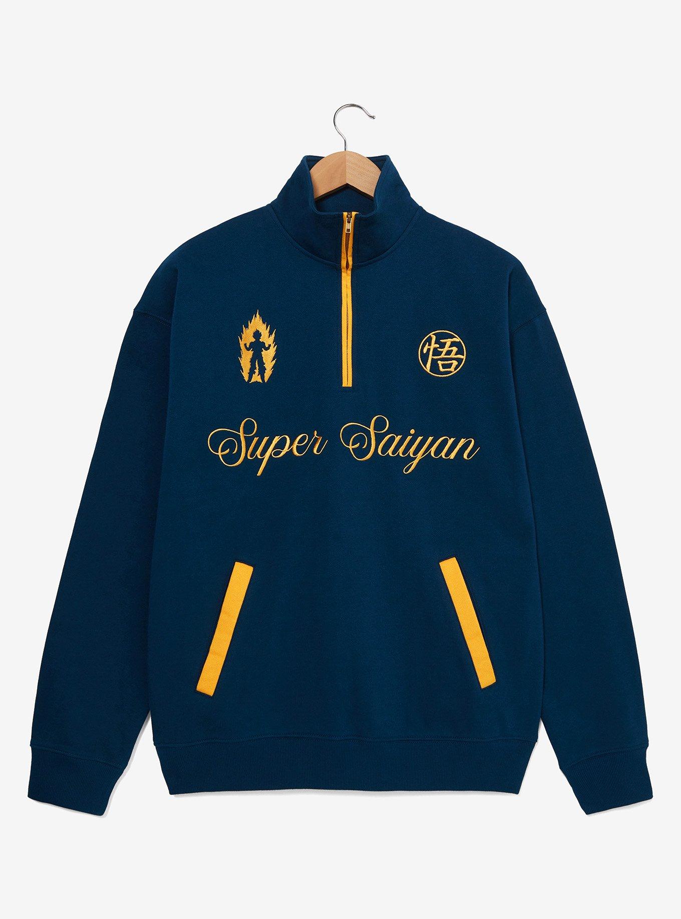 Dragon Ball Z Super Saiyan Quarter Zip Sweatshirt - BoxLunch Exclusive, , hi-res