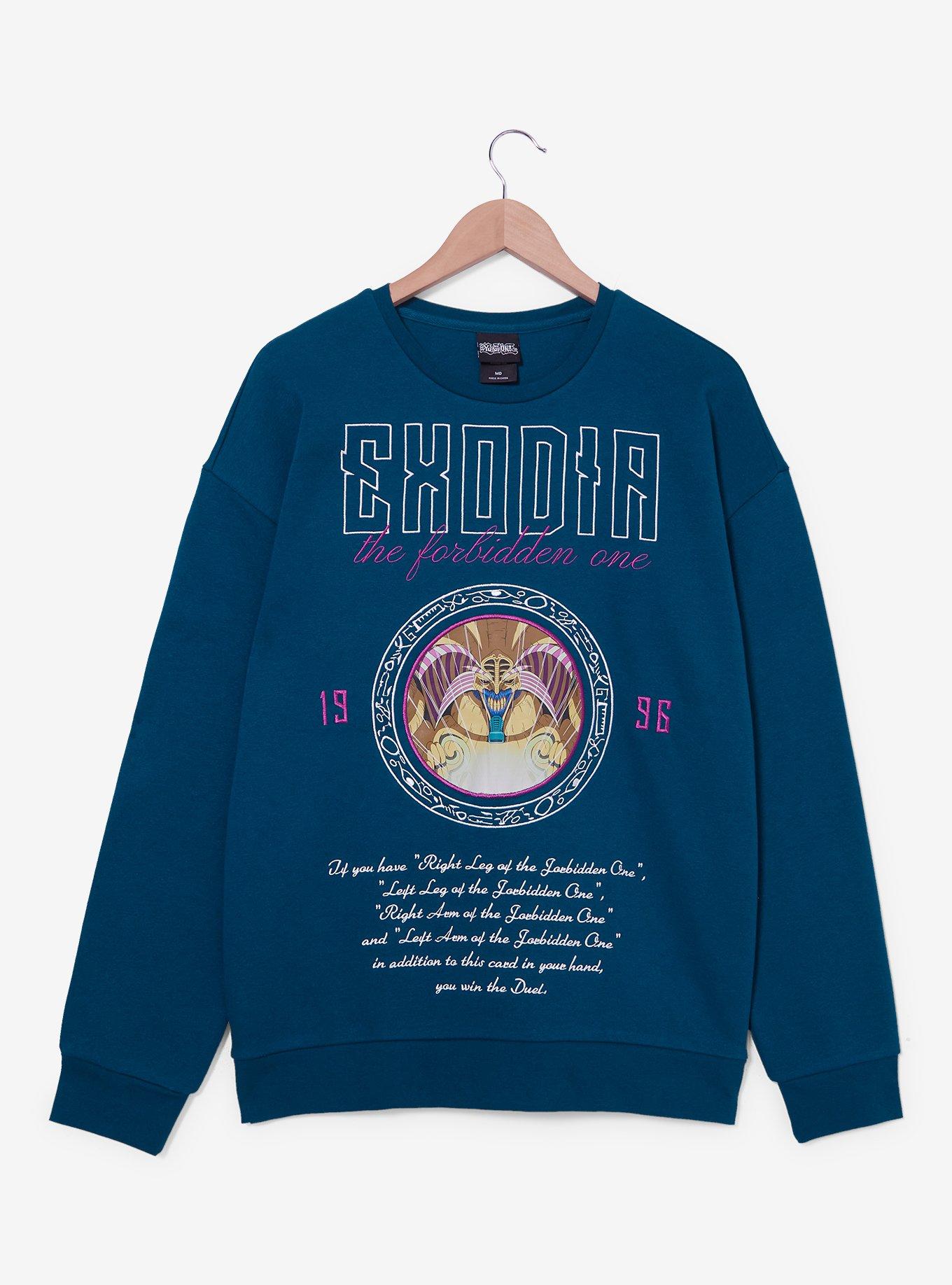 Yu-Gi-Oh! Exodia The Forbidden One Card Script Crewneck - BoxLunch Exclusive, , hi-res