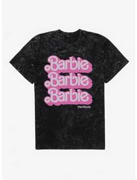 Barbie The Movie Logo Stack Mineral Wash T-Shirt, , hi-res