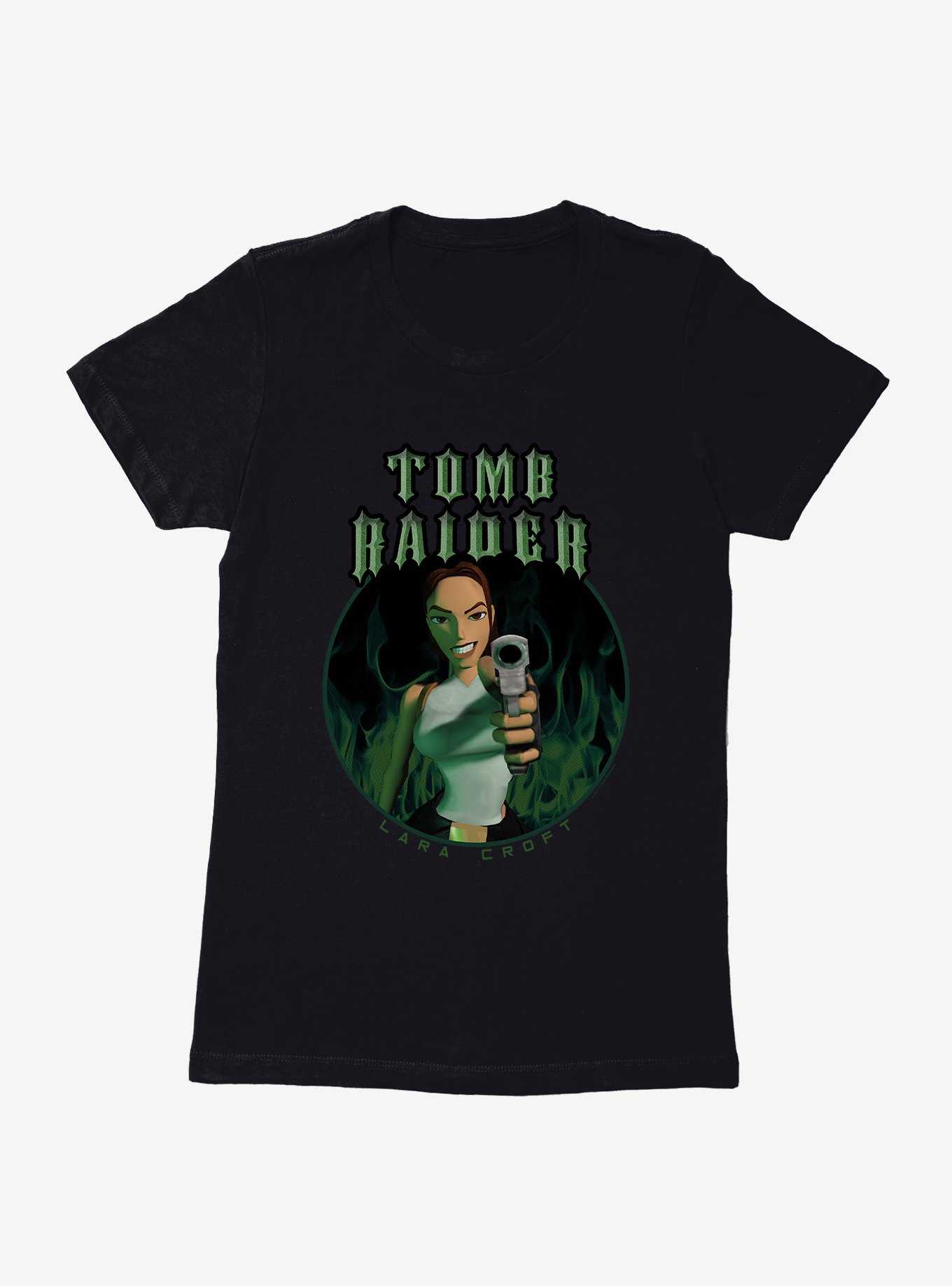 Tomb Raider Lara Croft Green Flames Womens T-Shirt, , hi-res