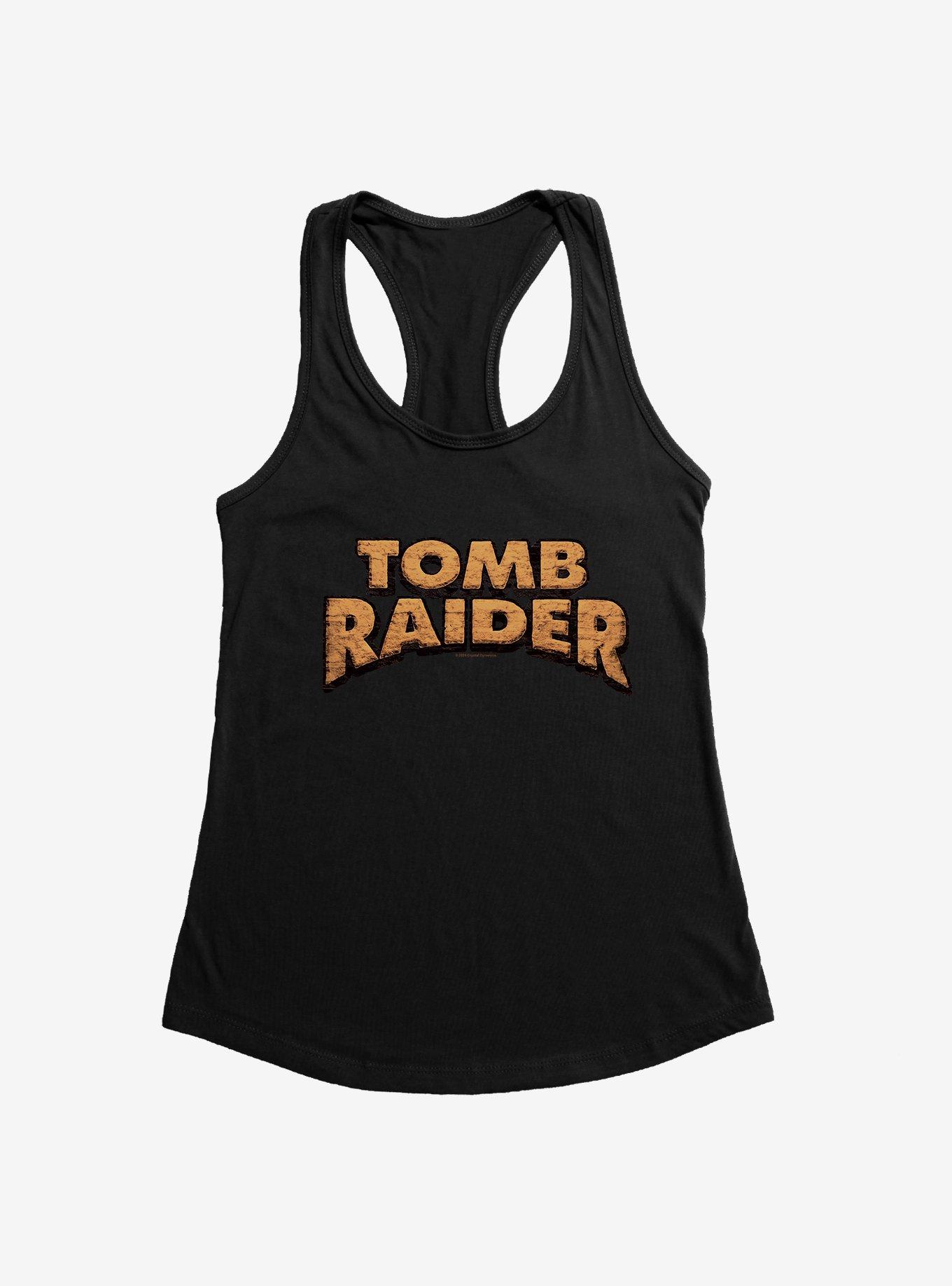 Tomb Raider 1996 Game Cover Womens Tank Top, BLACK, hi-res