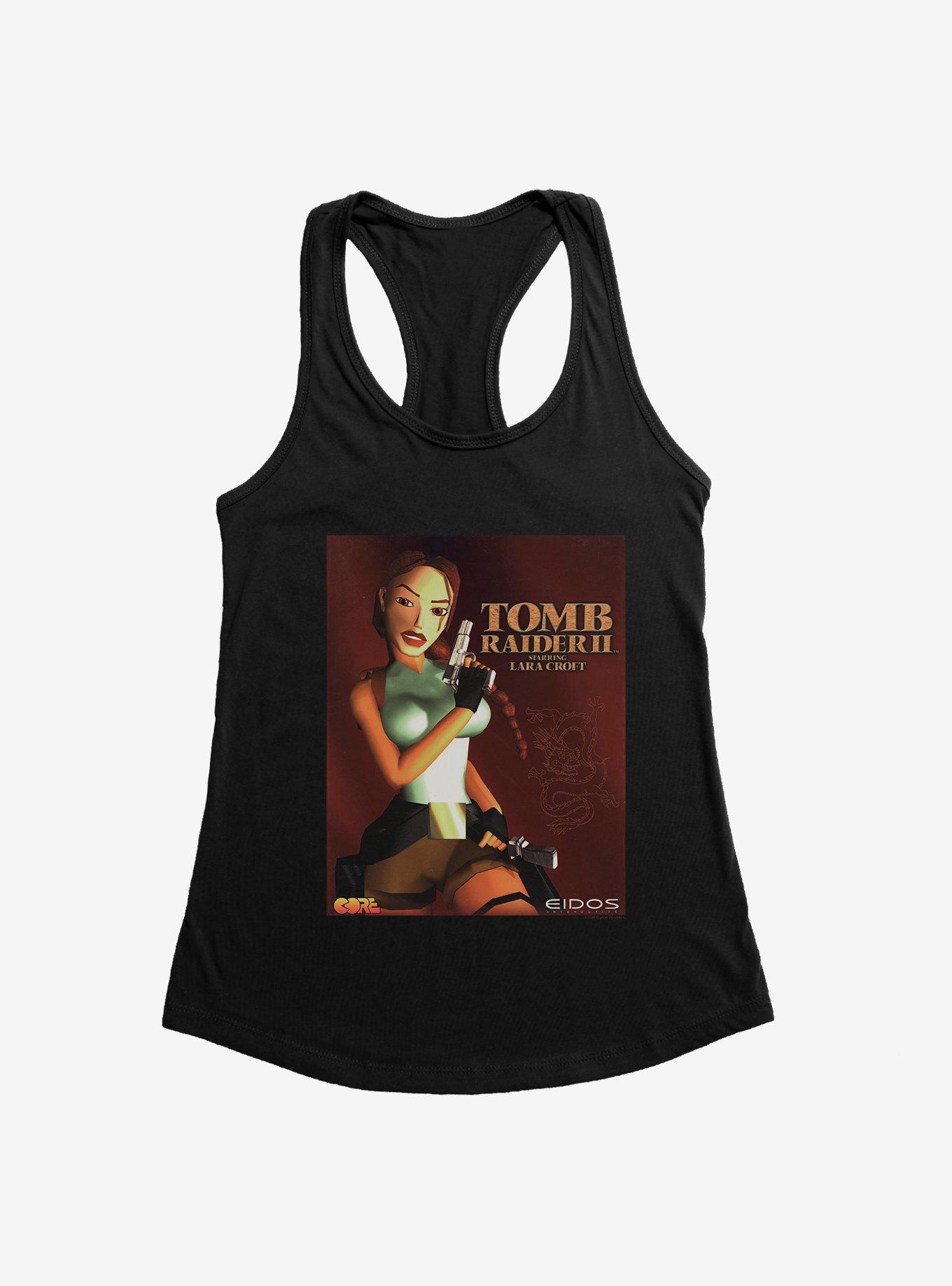 Tomb Raider II Title Logo Womens Tank Top, BLACK, hi-res