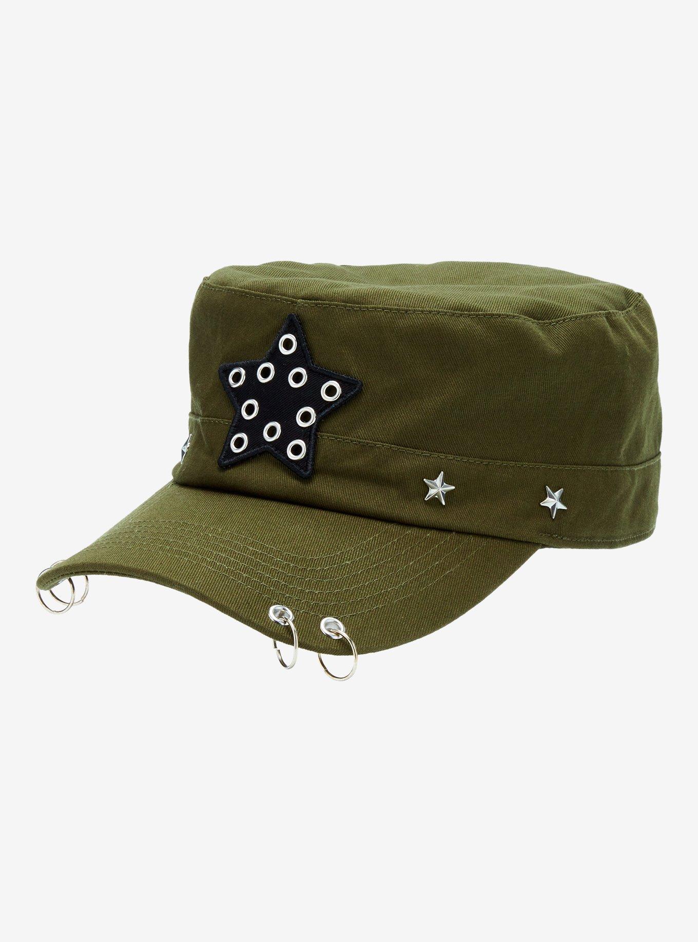 Green Star Pierced Cadet Hat, , hi-res