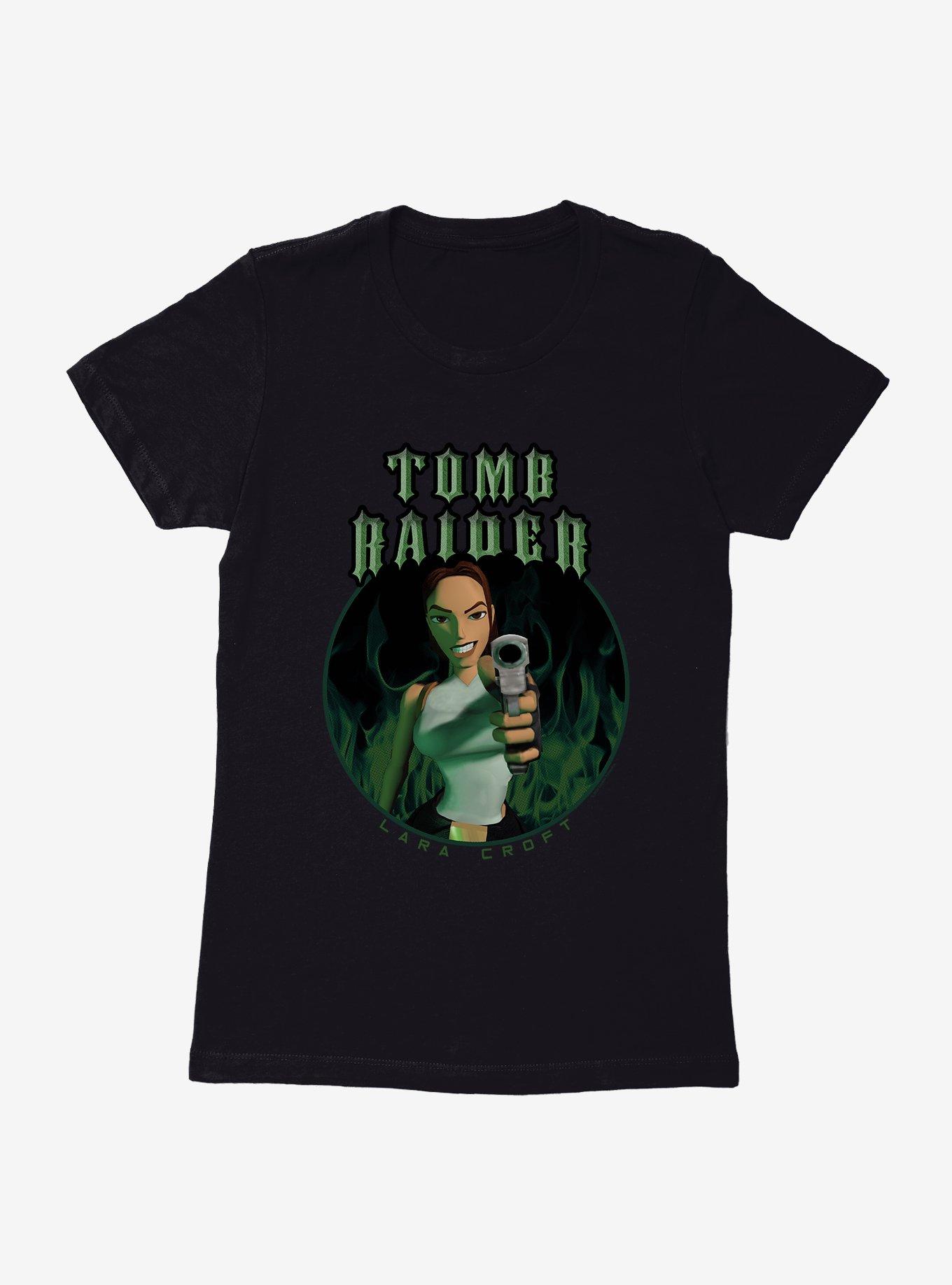 Tomb Raider Lara Croft Green Flames Womens T-Shirt, , hi-res