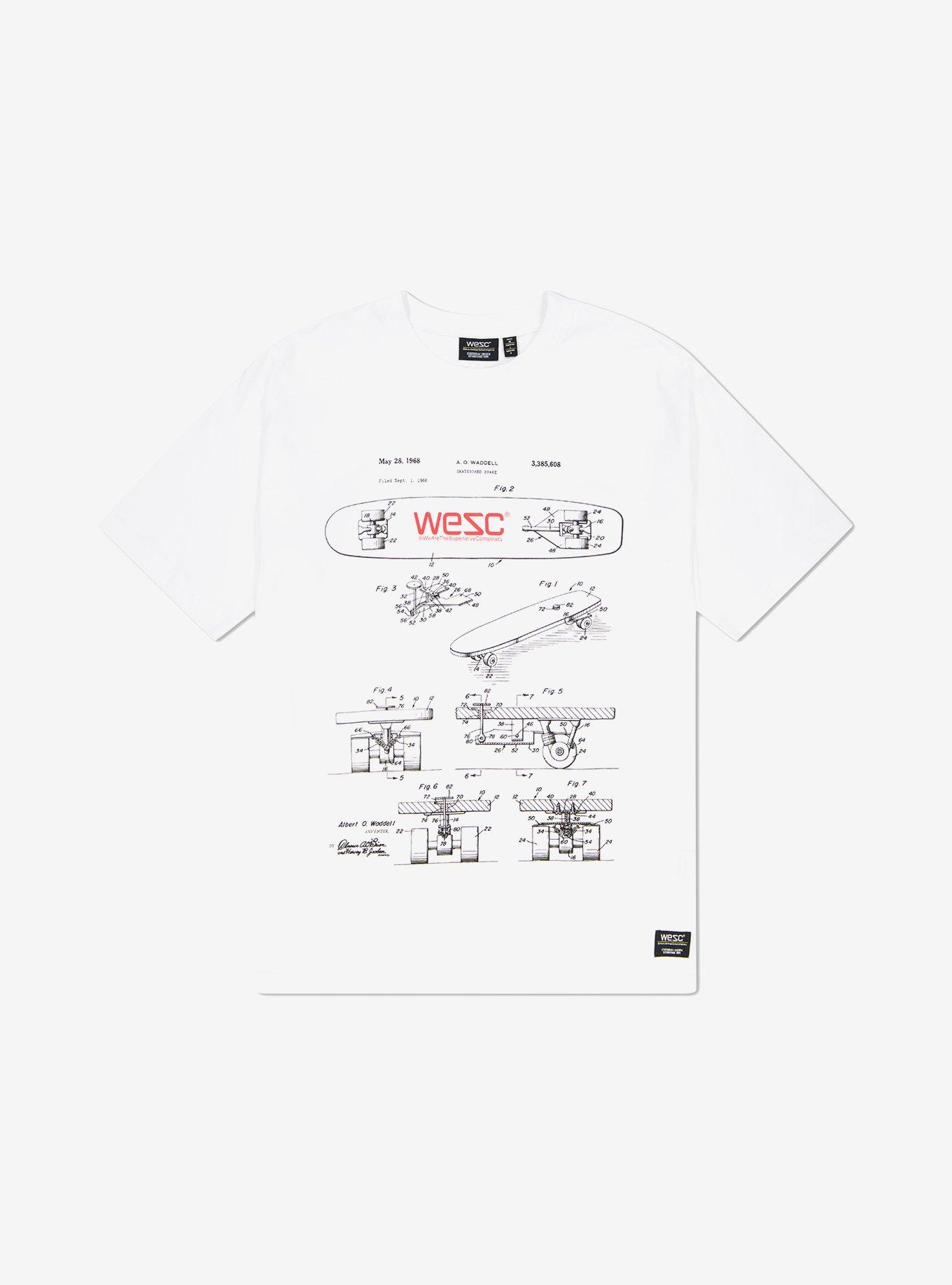 WeSC Mason Skateboard Diagram Short Sleeve Tee, IVORY, hi-res