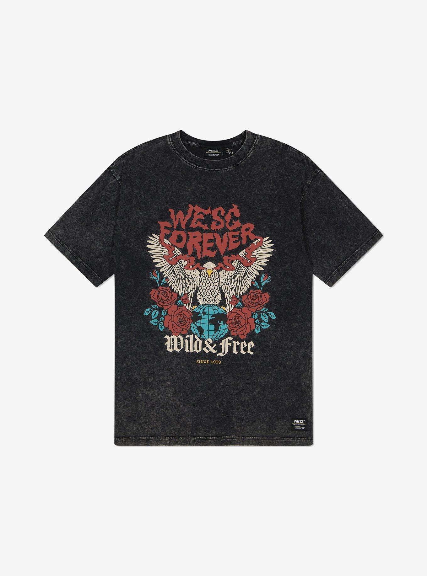 WeSC Mason Forever Short Sleeve Enzyme Washed Tee, GREY, hi-res