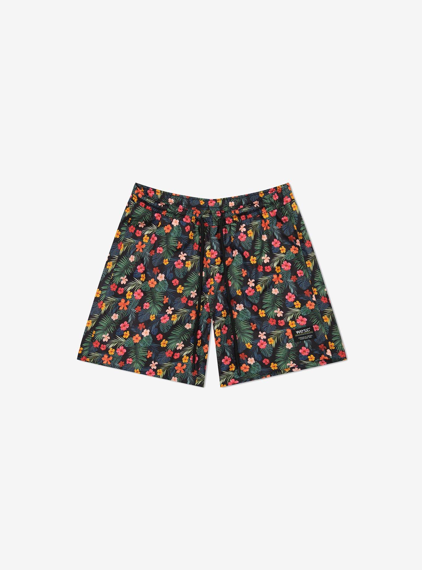 WeSC Zack Swim Trunk Monstera Flowers, , hi-res