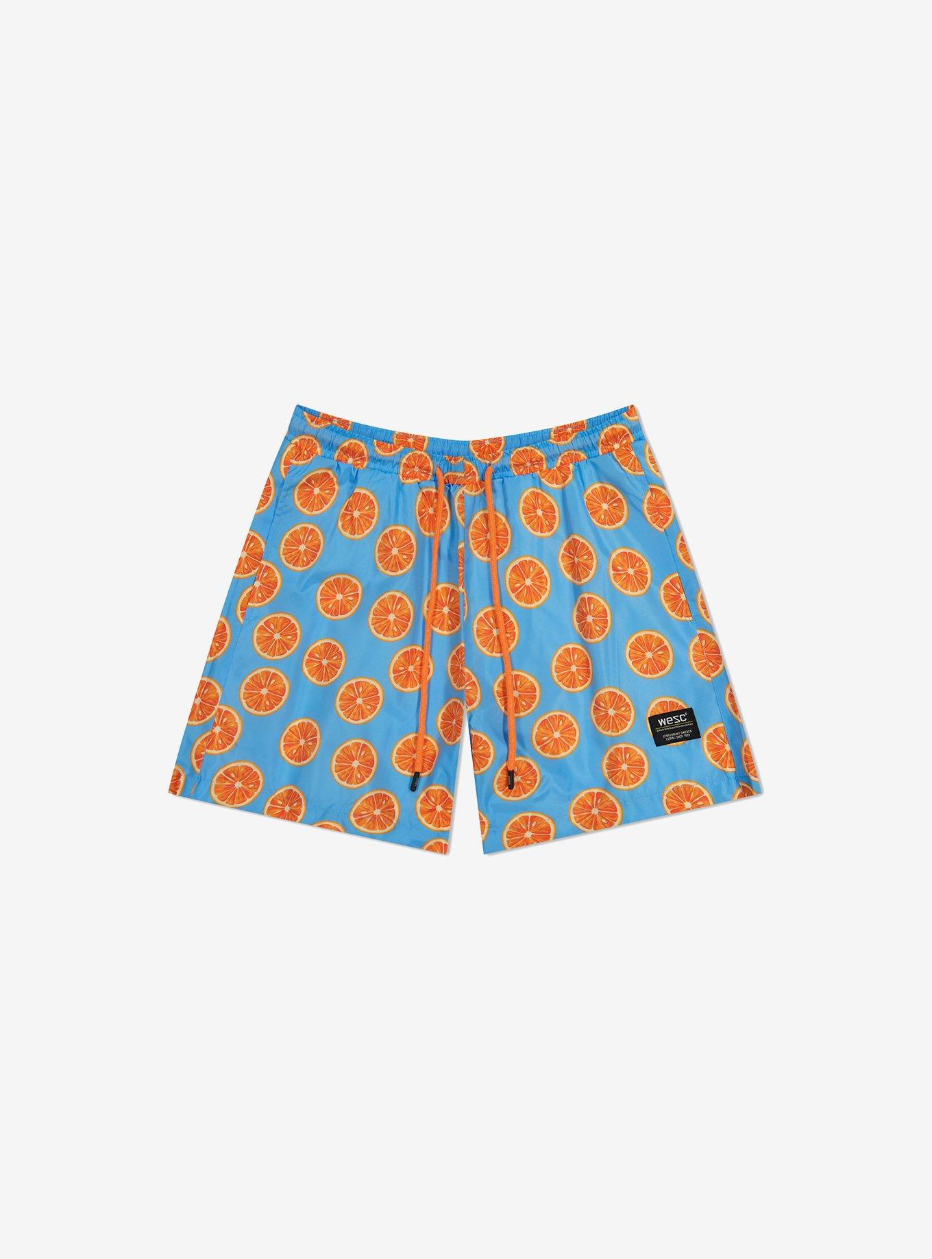 WeSC Zack Swim Trunk Orange Slice AOP, , hi-res