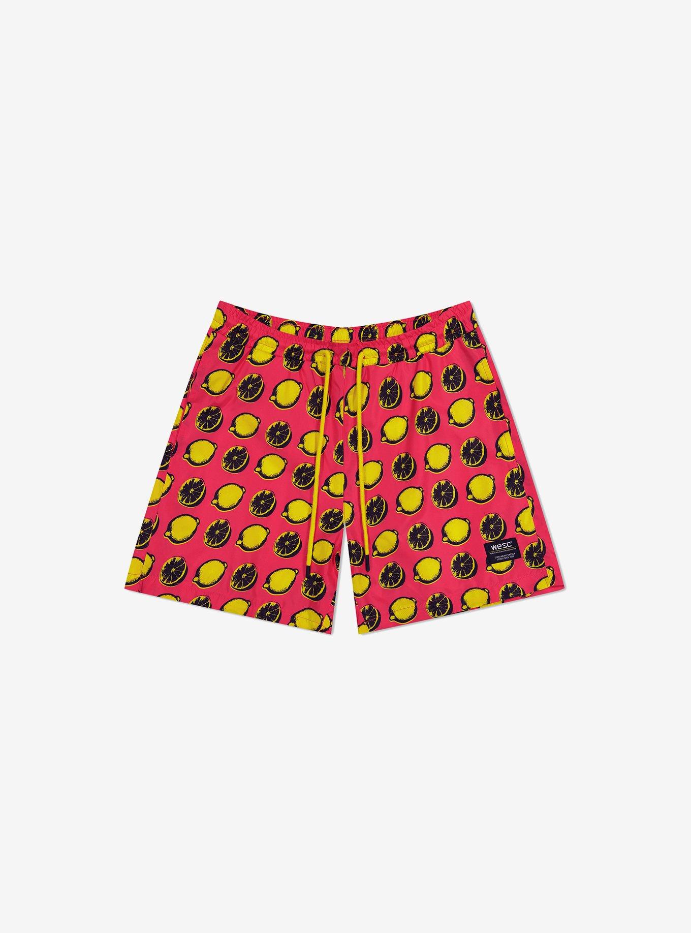 WeSC Zack Swim Trunk Pop Art Lemon Slice AOP, , hi-res