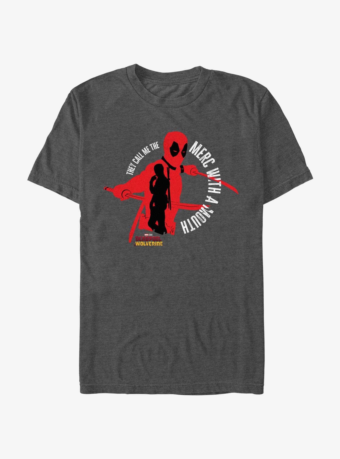 Marvel Deadpool & Wolverine Merc With A Mouth T-Shirt, CHAR HTR, hi-res