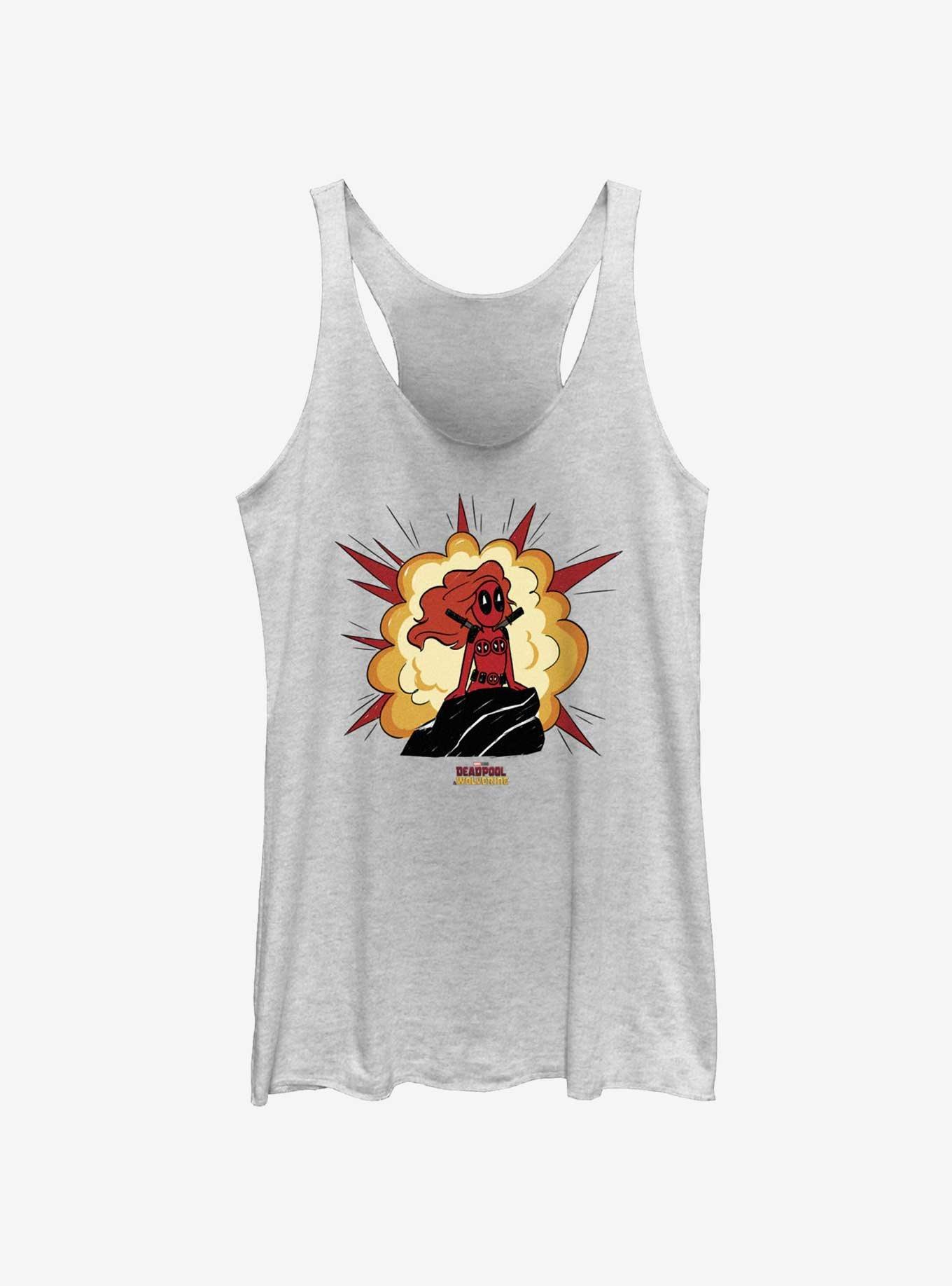 Marvel Deadpool & Wolverine Deadpool Mermaid Girls Tank, WHITE HTR, hi-res