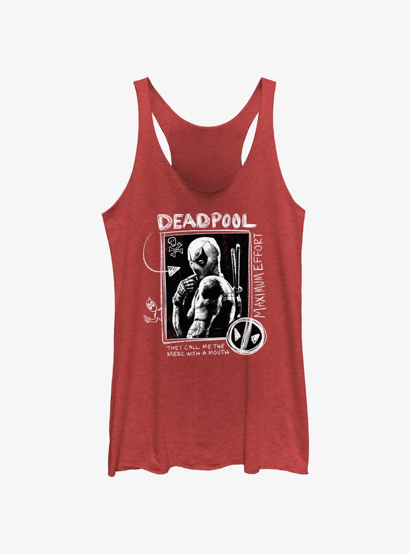 Marvel Deadpool & Wolverine Maximum Effort Girls Tank, RED HTR, hi-res