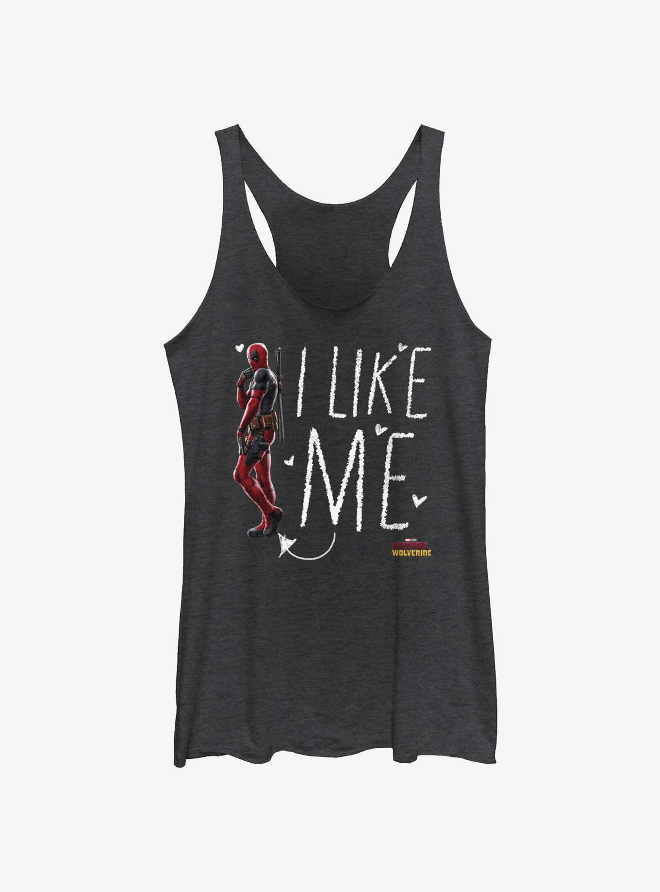 Marvel Deadpool & Wolverine I Like Me Girls Tank, BLK HTR, hi-res