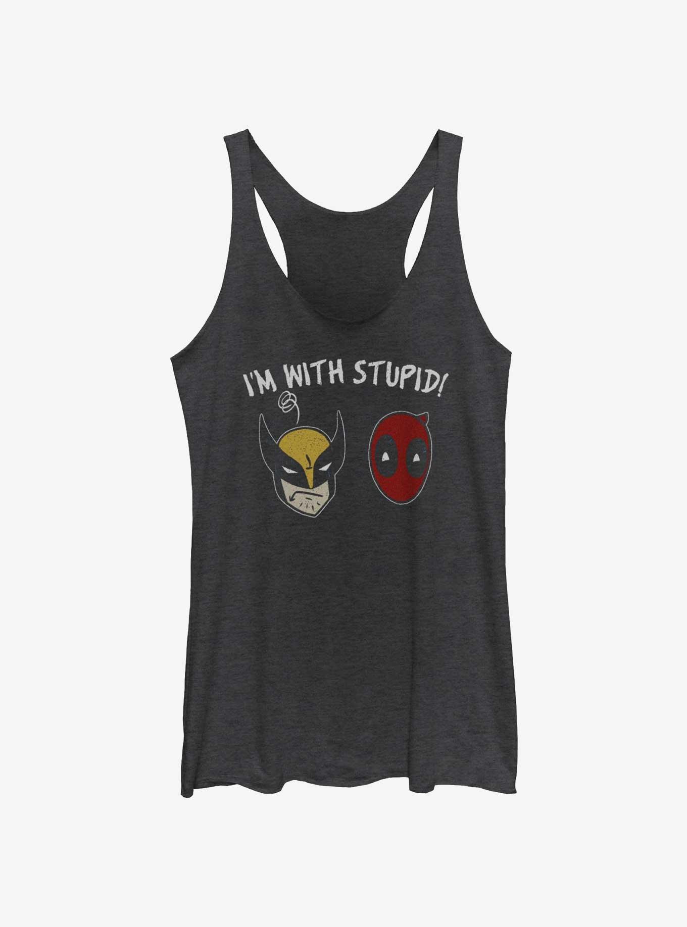 Marvel Deadpool & Wolverine I'm With Stupid Girls Tank