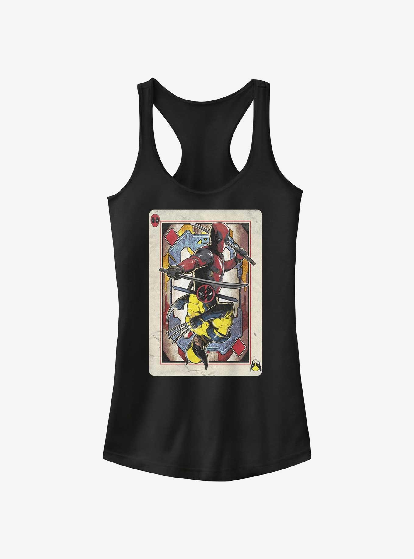 Marvel Deadpool & Wolverine Cardpool Girls Tank, BLACK, hi-res