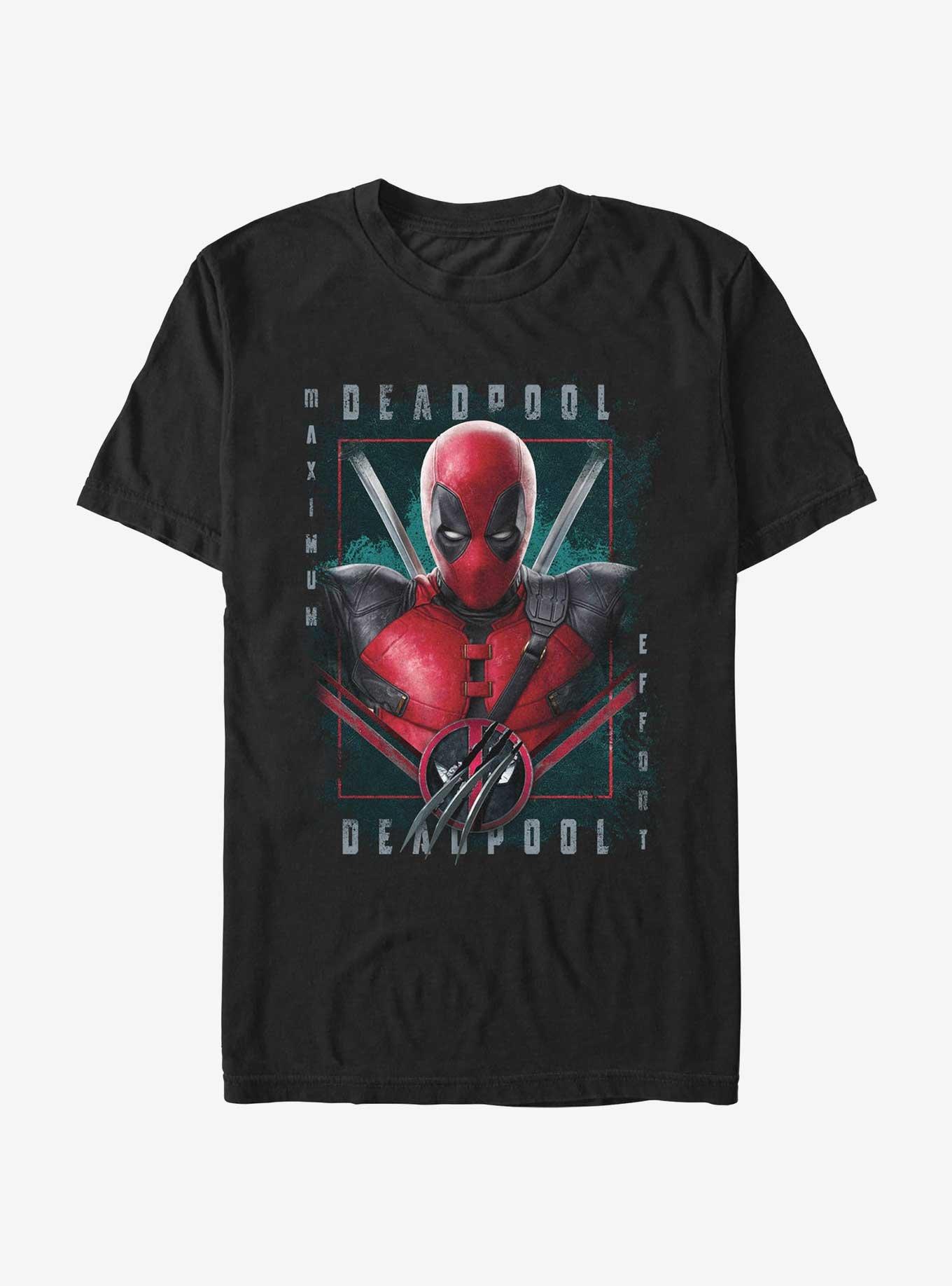 Marvel Deadpool & Wolverine Pool Port T-Shirt Hot Topic Web Exclusive, BLACK, hi-res