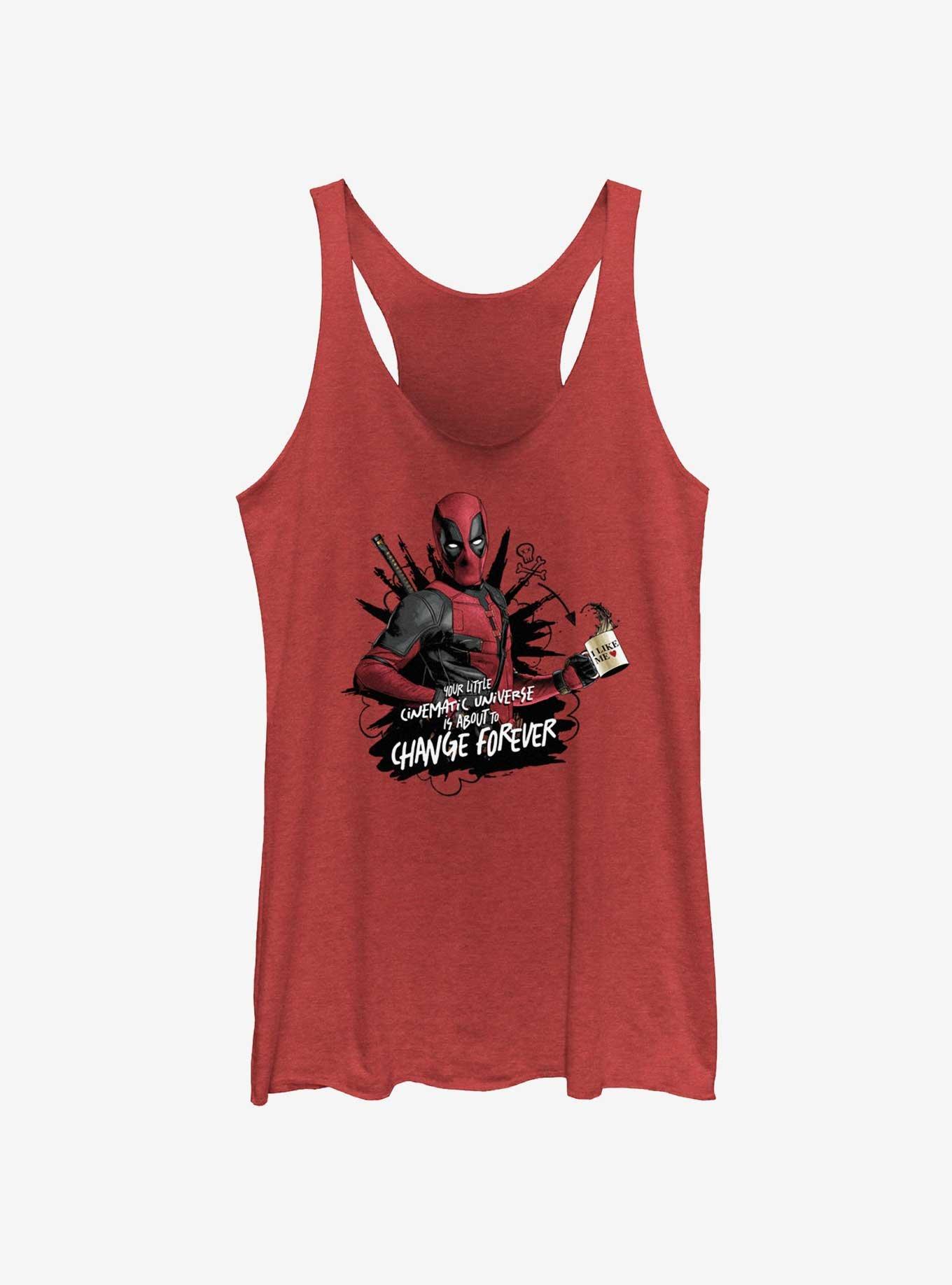 Marvel Deadpool & Wolverine Changing Your Cinematic Universe Forever Girls Tank, RED HTR, hi-res