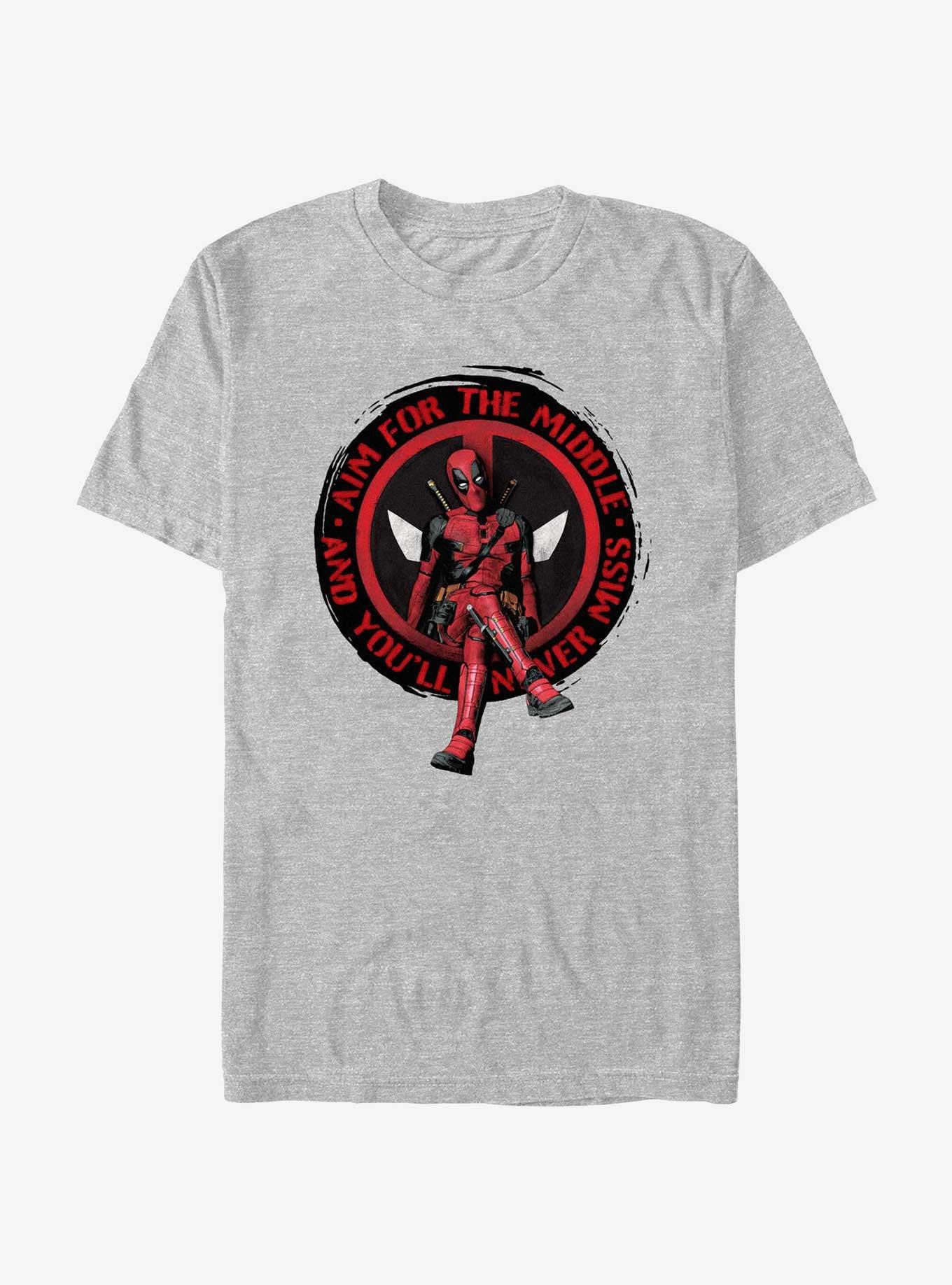 Marvel Deadpool & Wolverine Aim For The Middle T-Shirt, ATH HTR, hi-res