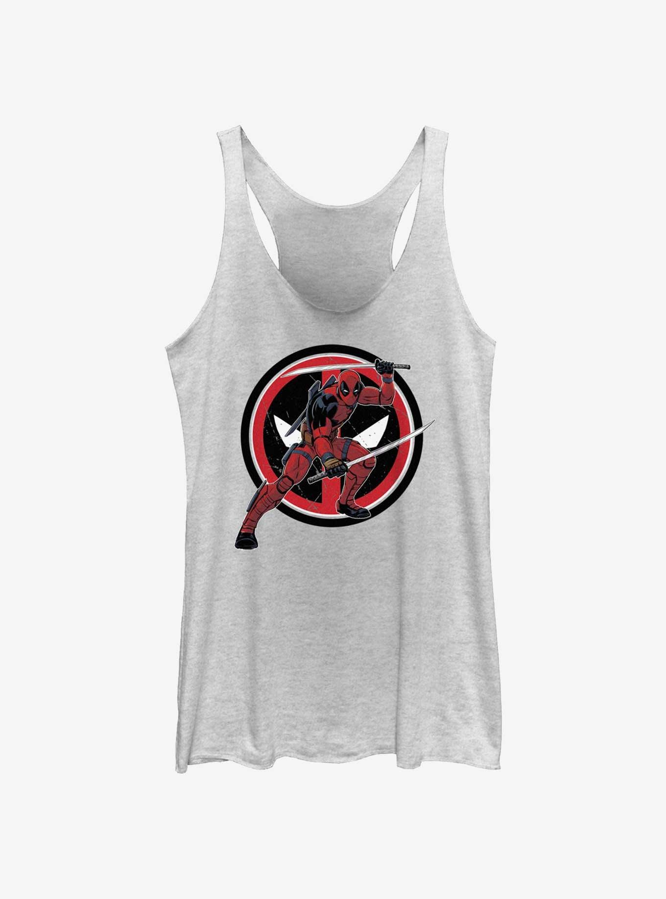 Marvel Deadpool & Wolverine Ready To Fight Girls Tank, WHITE HTR, hi-res