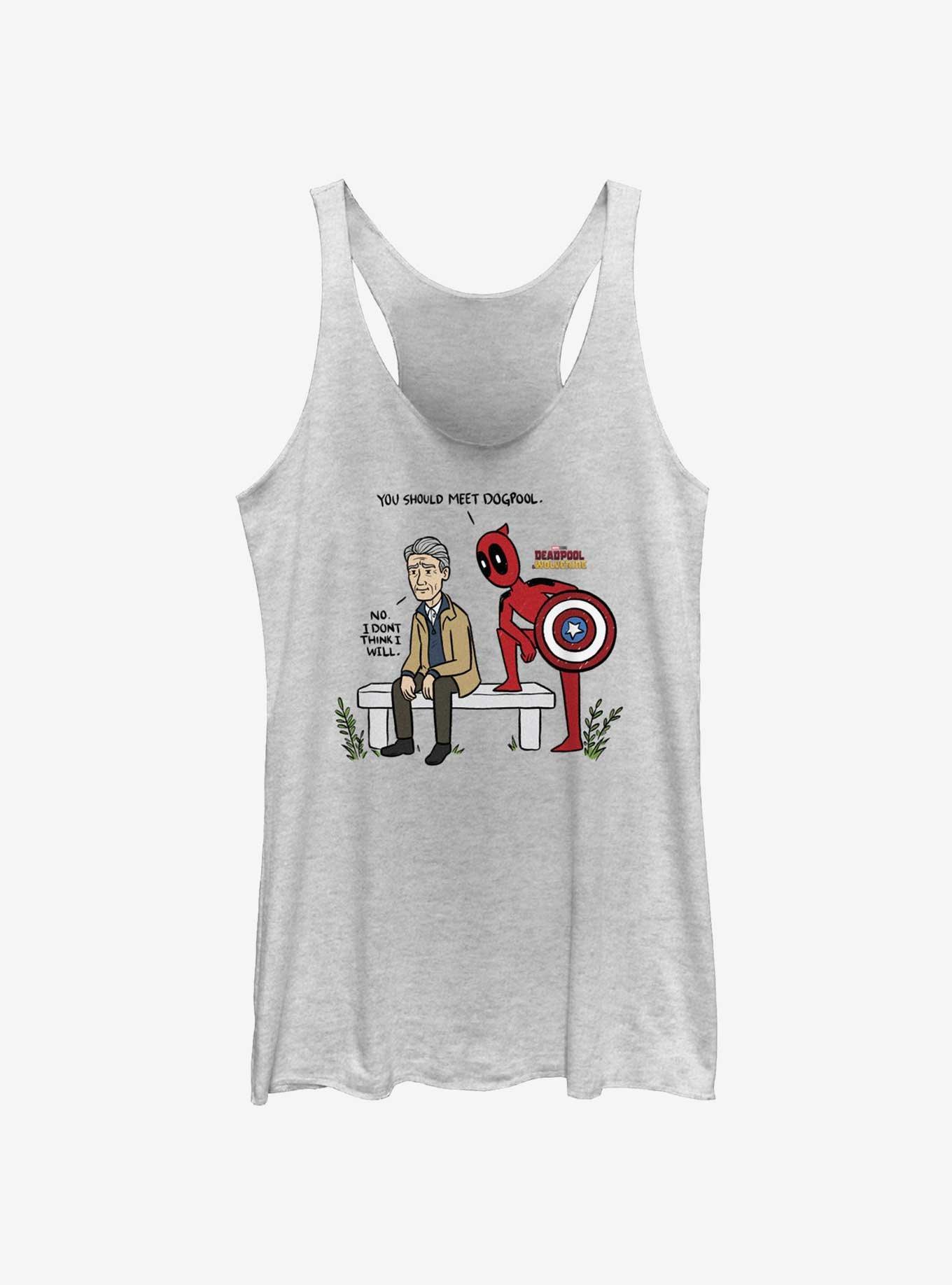 Marvel Deadpool & Wolverine You Should Meet Dogpool Girls Tank, WHITE HTR, hi-res