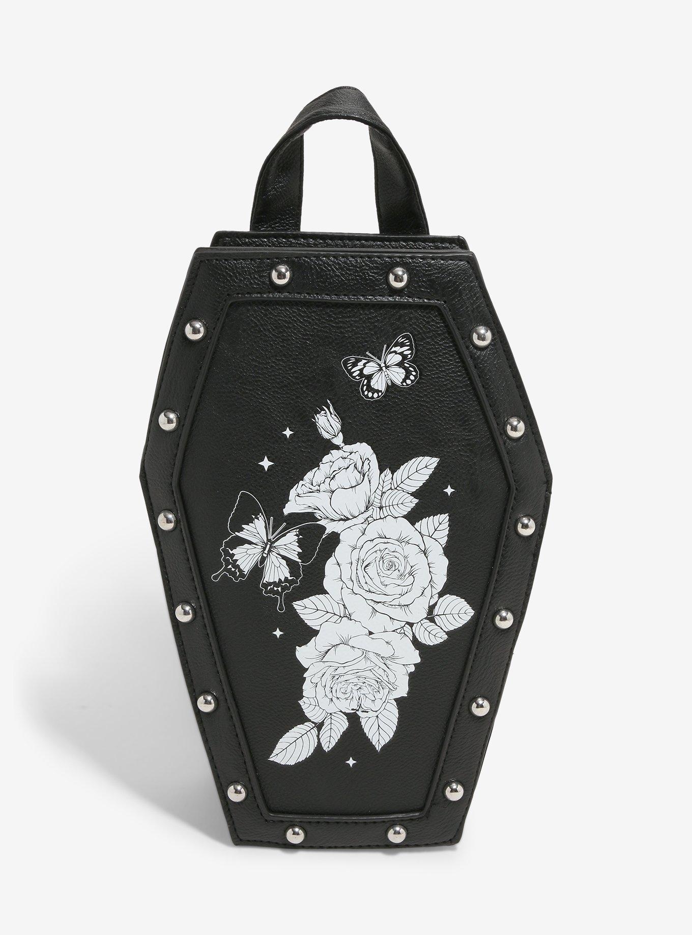 Butterfly Rose Coffin Mini Backpack ⚰️⚰️?? Butterfly Rose Coffin Mini Backpack - Etsy main image 2