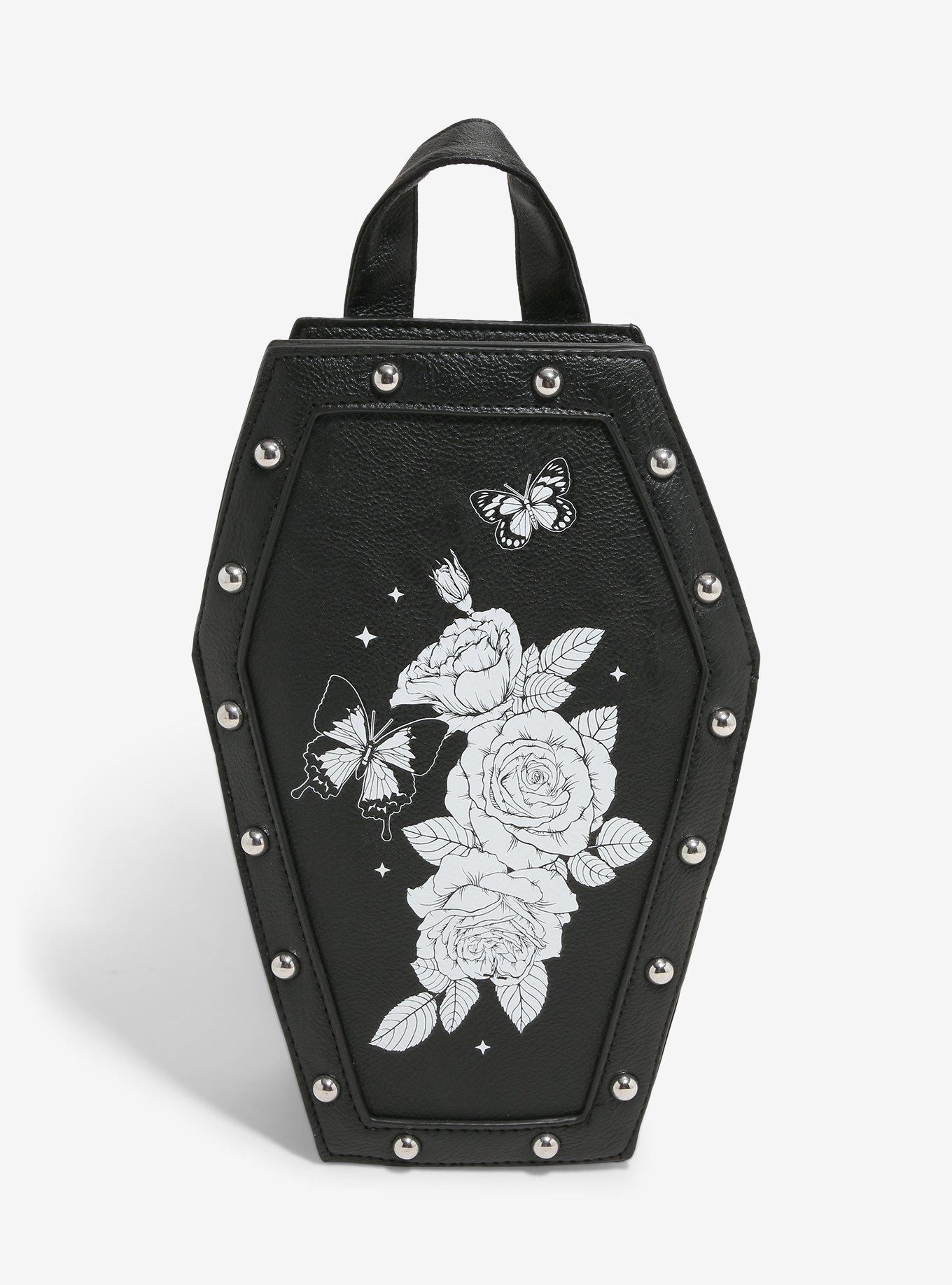 Butterfly Rose Coffin Mini Backpack