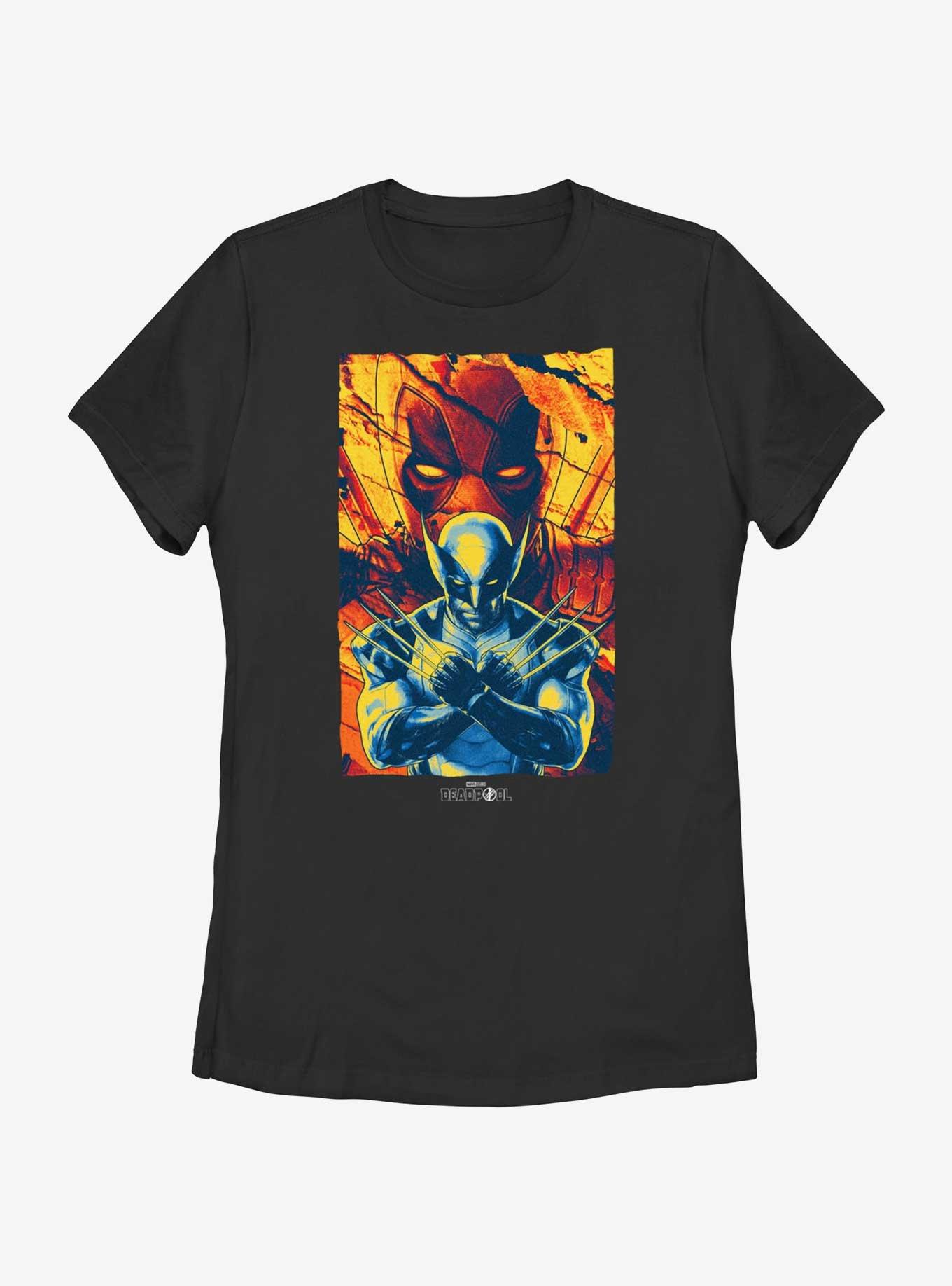 Marvel Deadpool & Wolverine Deadpool Rising Womens T-Shirt, BLACK, hi-res