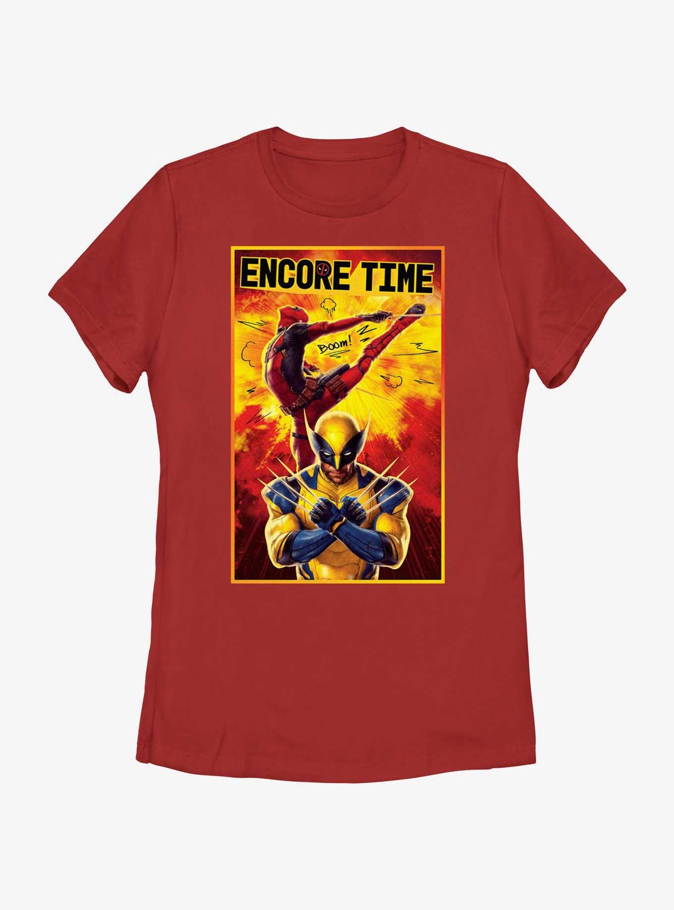 Marvel Deadpool & Wolverine Encore Time Poster Womens T-Shirt