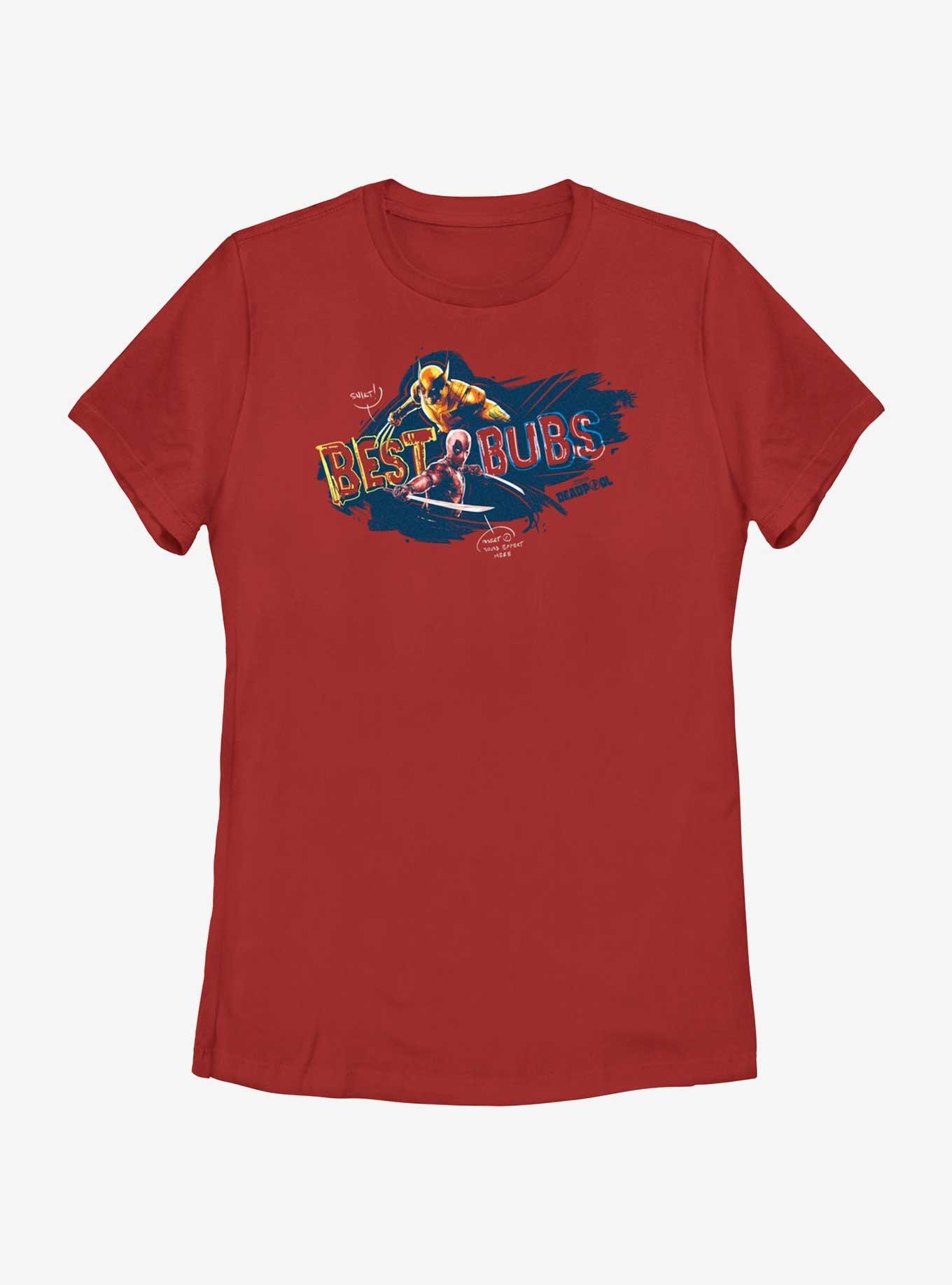 Marvel Deadpool & Wolverine Bestest Buds Womens T-Shirt, RED, hi-res