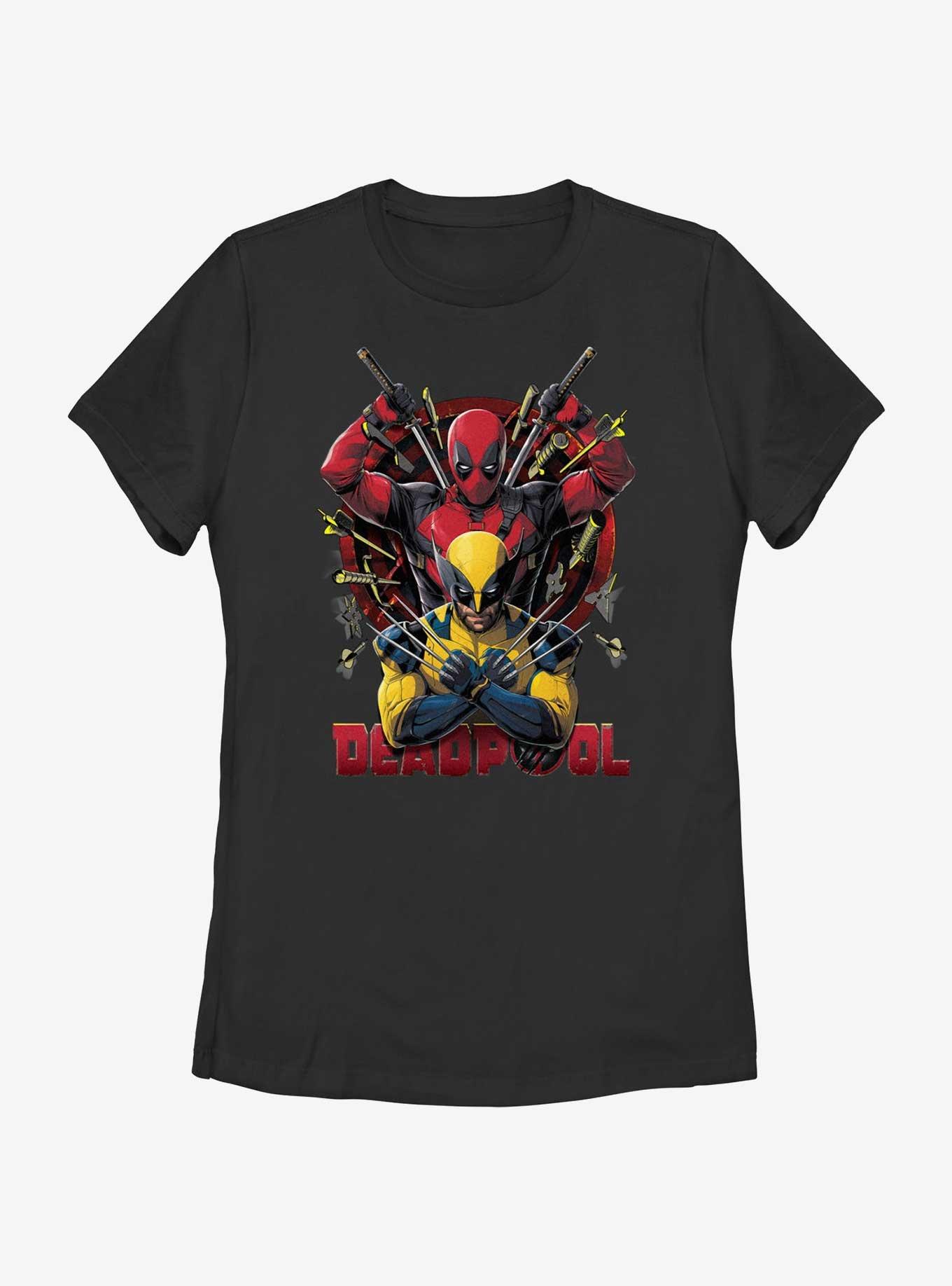 Marvel Deadpool & Wolverine Out Of Danger Womens T-Shirt, BLACK, hi-res