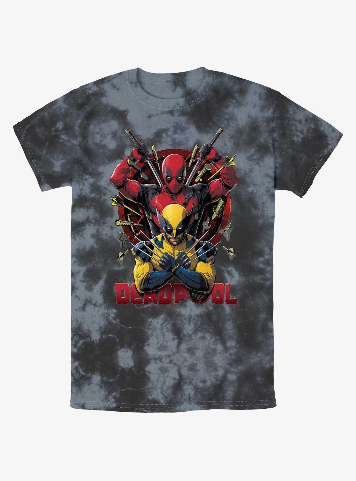 Marvel Deadpool & Wolverine Out Of Danger Tie-Dye T-Shirt, BLKCHAR, hi-res