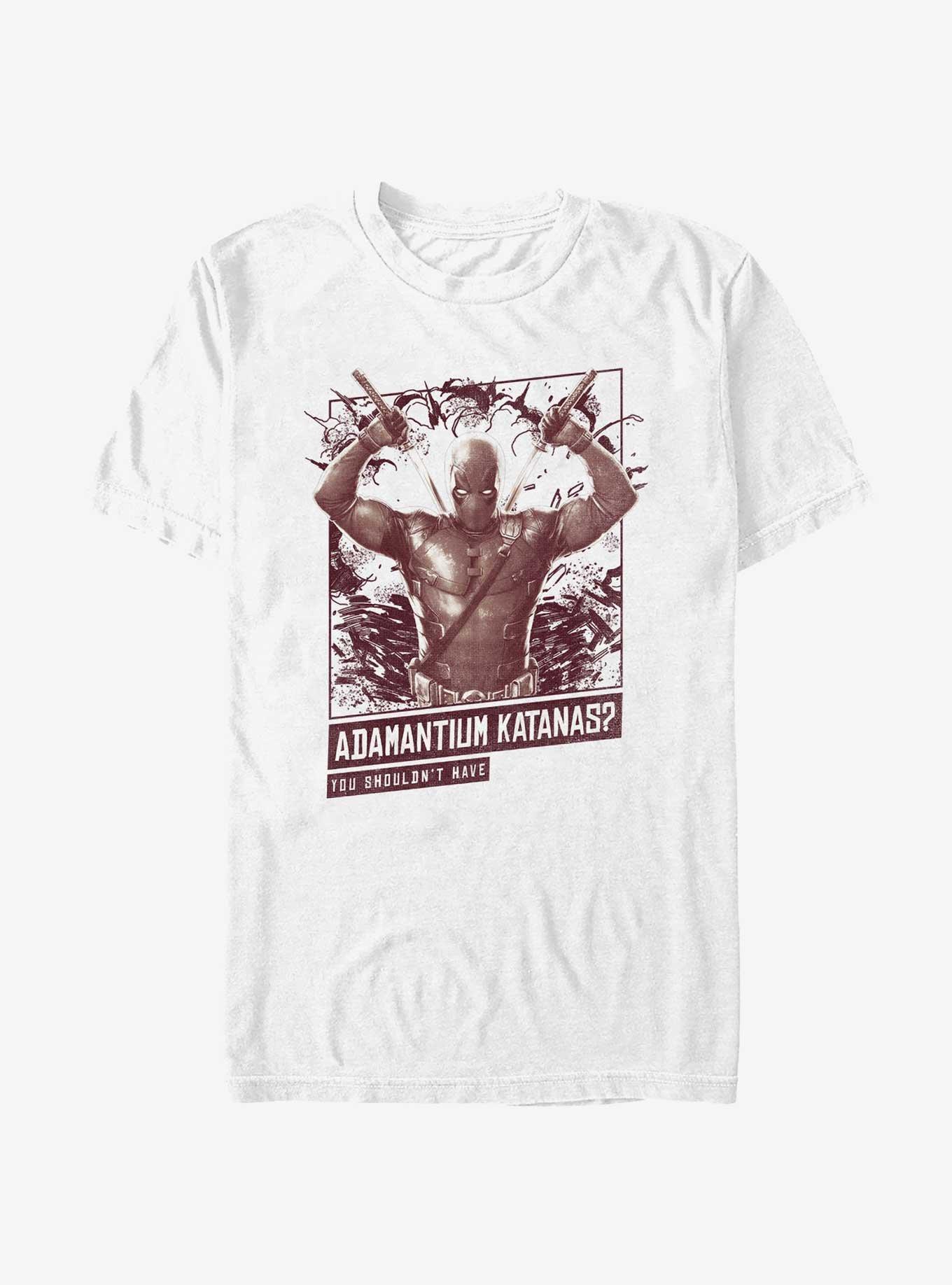 Marvel Deadpool & Wolverine Adamantium Katanas T-Shirt, WHITE, hi-res