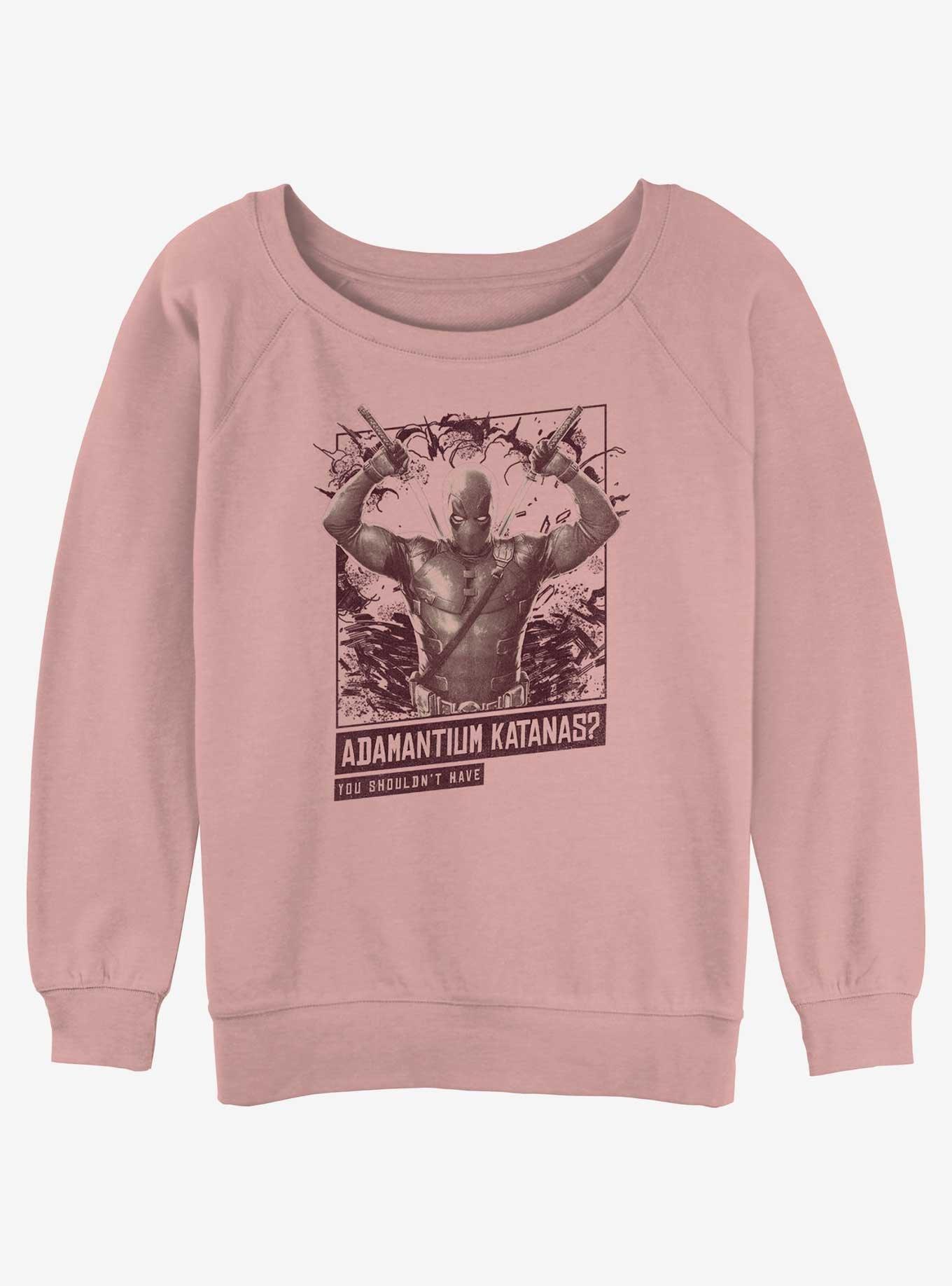 Marvel Deadpool & Wolverine Adamantium Katanas Womens Slouchy Sweatshirt