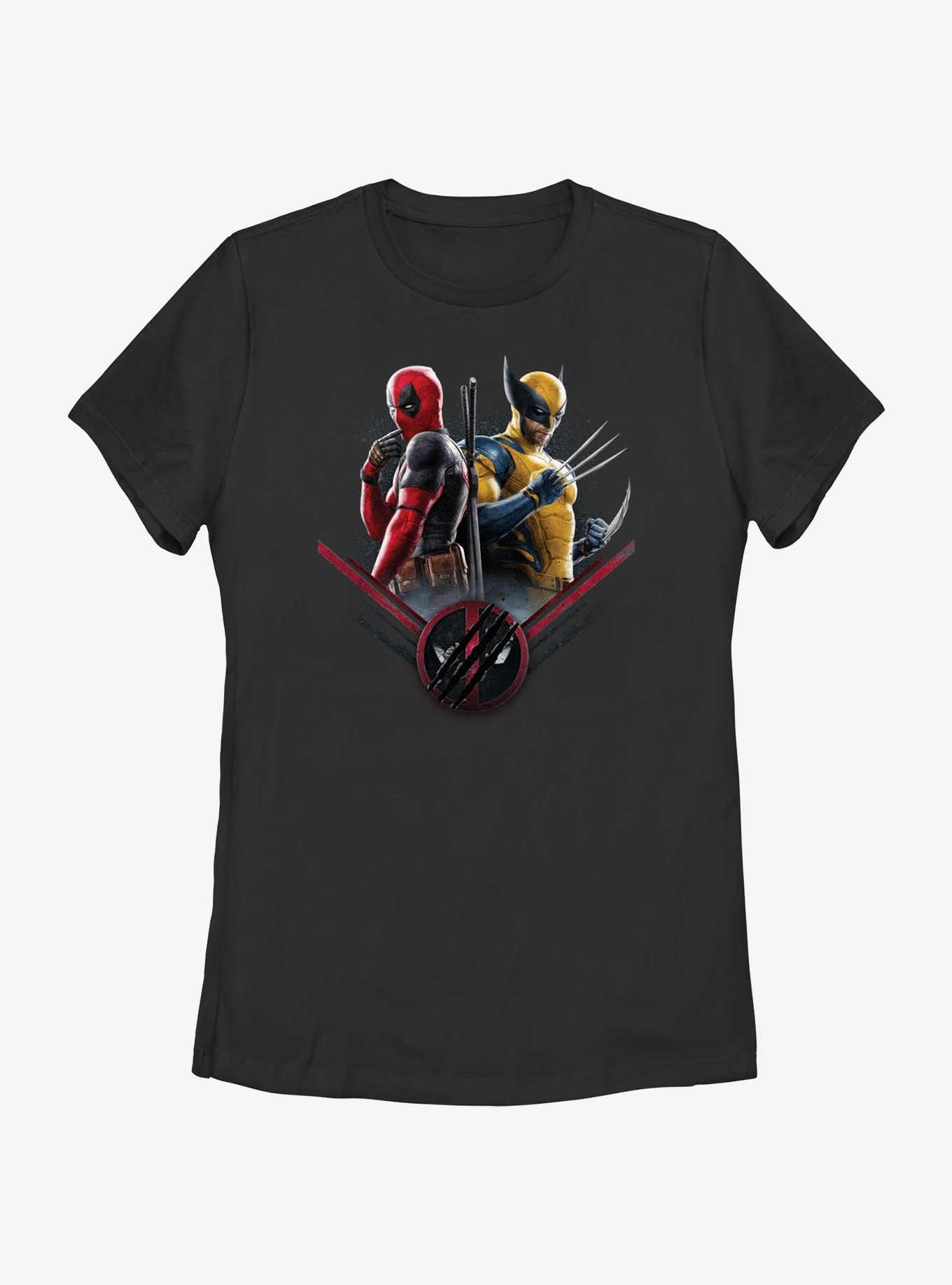 Marvel Deadpool & Wolverine X Force Pair Womens T-Shirt, BLACK, hi-res