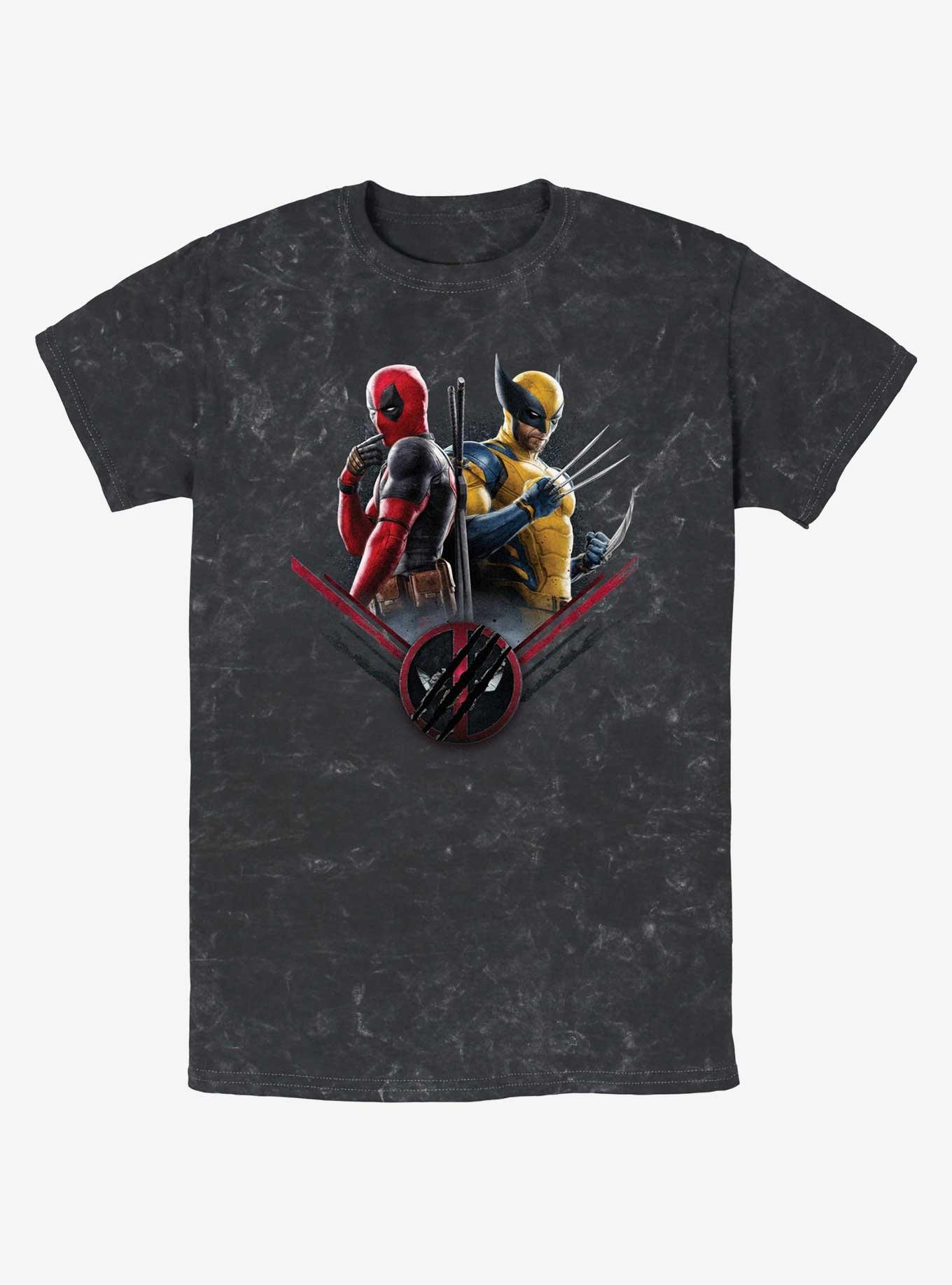 Marvel Deadpool & Wolverine X Force Pair Mineral Wash T-Shirt, , hi-res