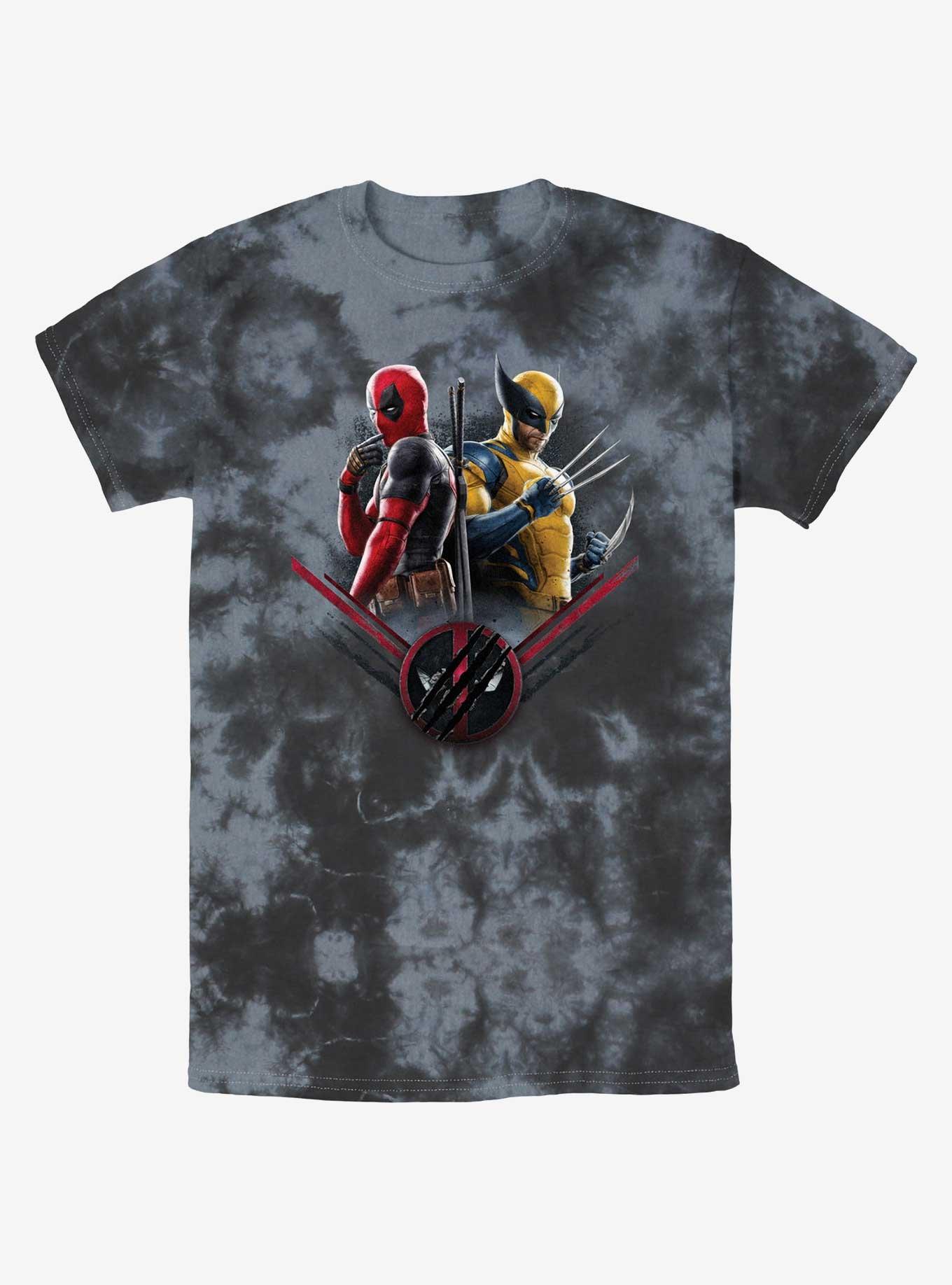 Marvel Deadpool & Wolverine X Force Pair Tie-Dye T-Shirt, BLKCHAR, hi-res