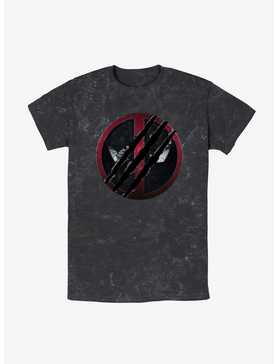 Marvel Deadpool & Wolverine Clawed Deadpool Emblem Mineral Wash T-Shirt, , hi-res