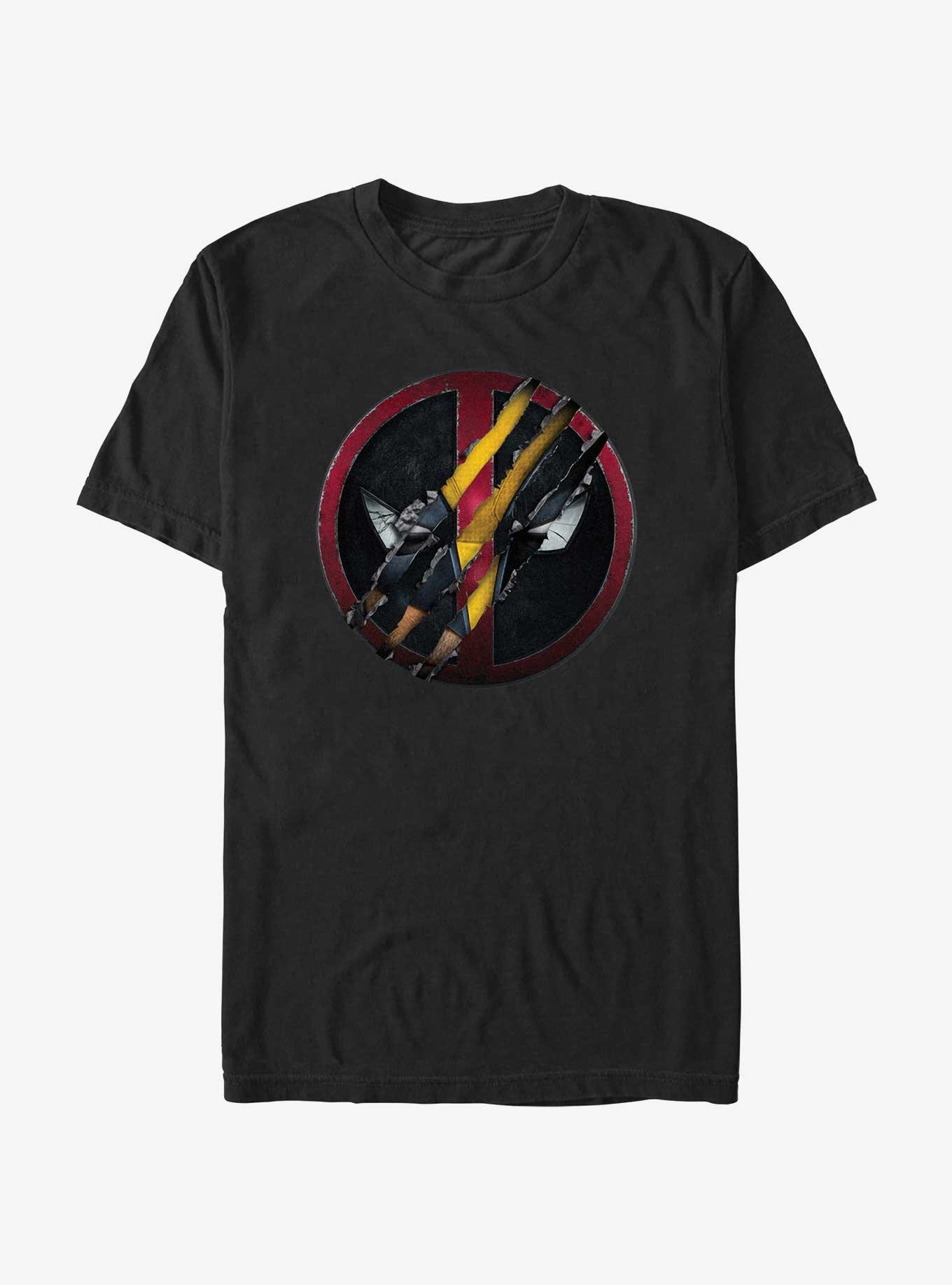 Marvel Deadpool & Wolverine Wolverine Clawing Through T-Shirt, BLACK, hi-res