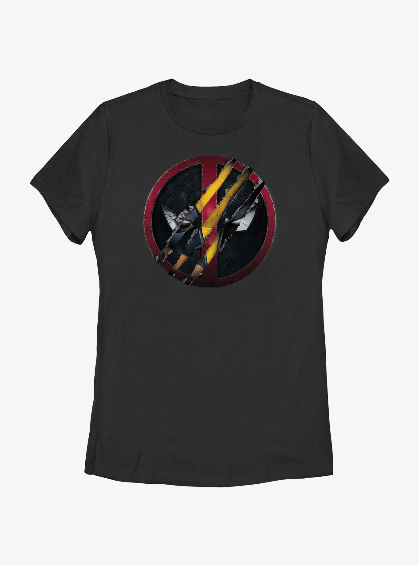 Marvel Deadpool & Wolverine Wolverine Clawing Through Womens T-Shirt, BLACK, hi-res