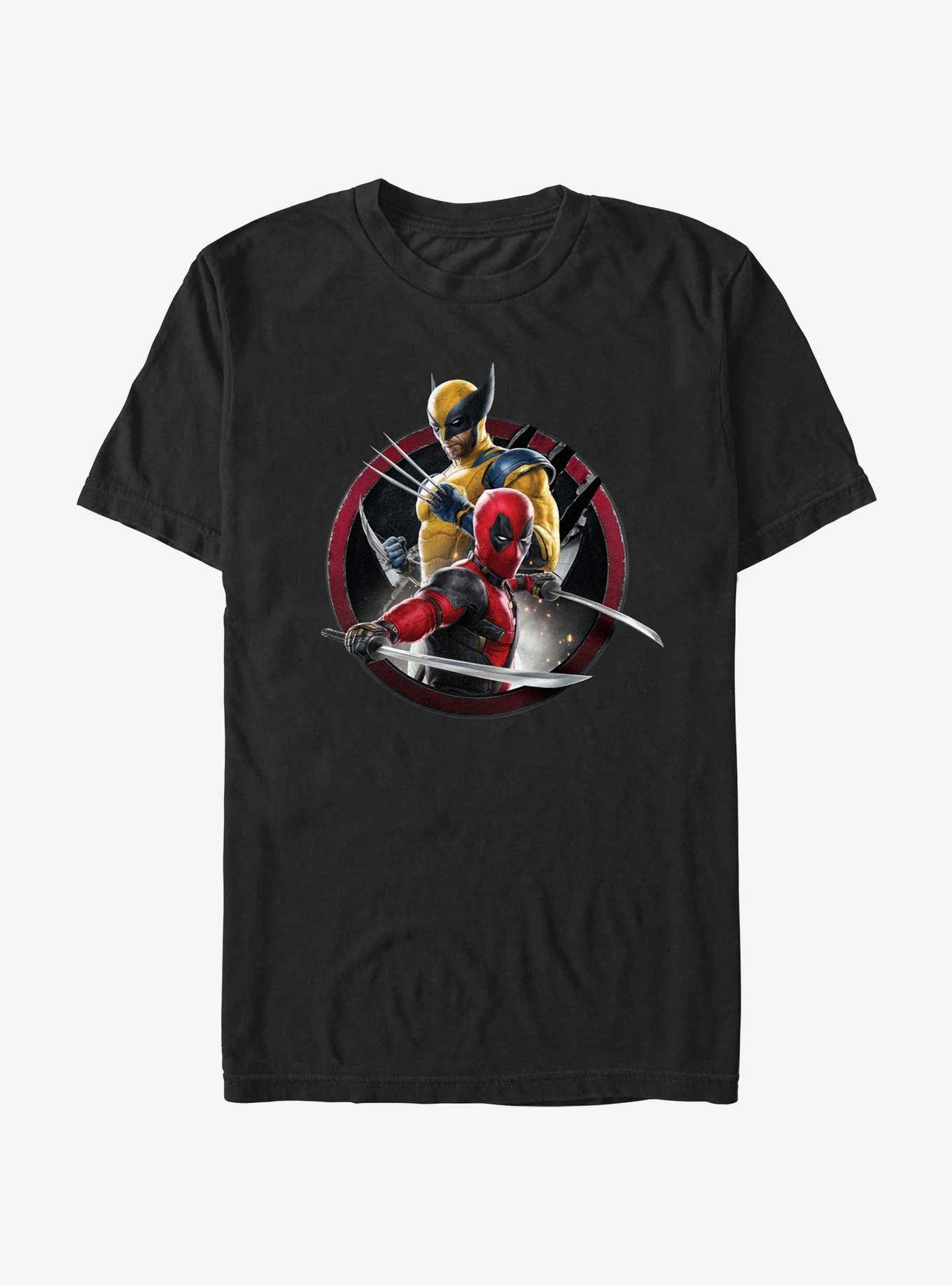 Marvel Deadpool & Wolverine Duo Badge T-Shirt, , hi-res