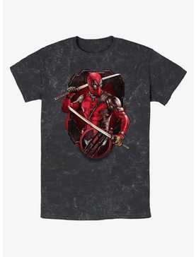 Marvel Deadpool & Wolverine Deadpool Pose Badge Mineral Wash T-Shirt, , hi-res