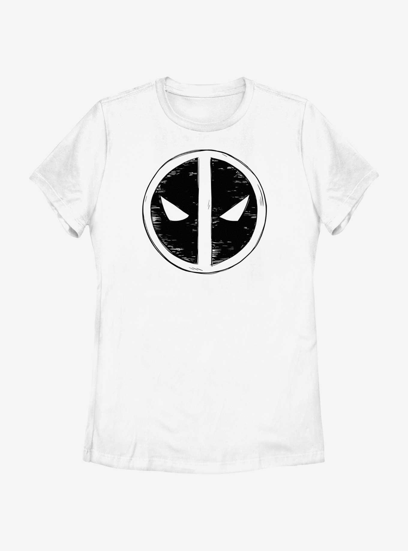 Marvel Deadpool & Wolverine Deadpool Scribble Emblem Womens T-Shirt, , hi-res