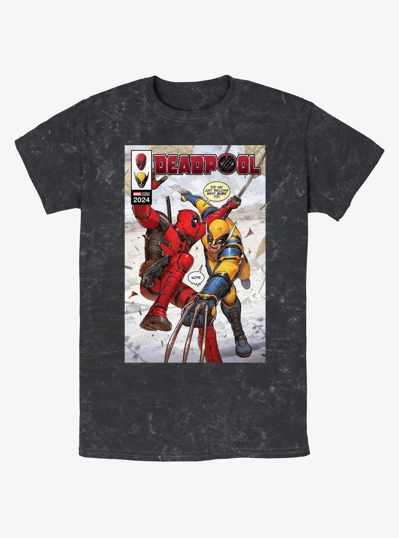 Marvel Deadpool & Wolverine Best Friends Comic Mineral Wash T-Shirt, , hi-res