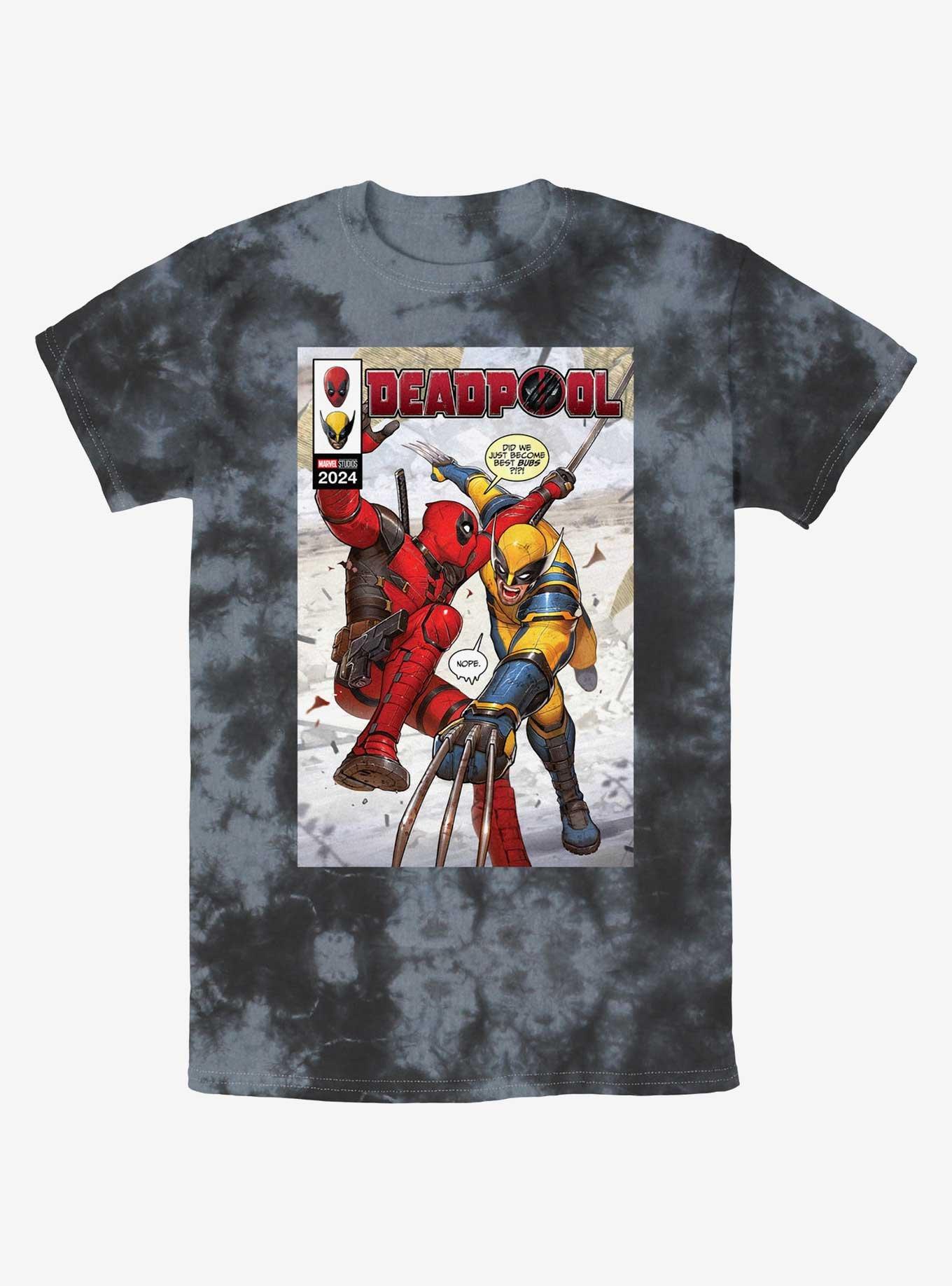 Marvel Deadpool & Wolverine Best Friends Comic Tie-Dye T-Shirt, , hi-res