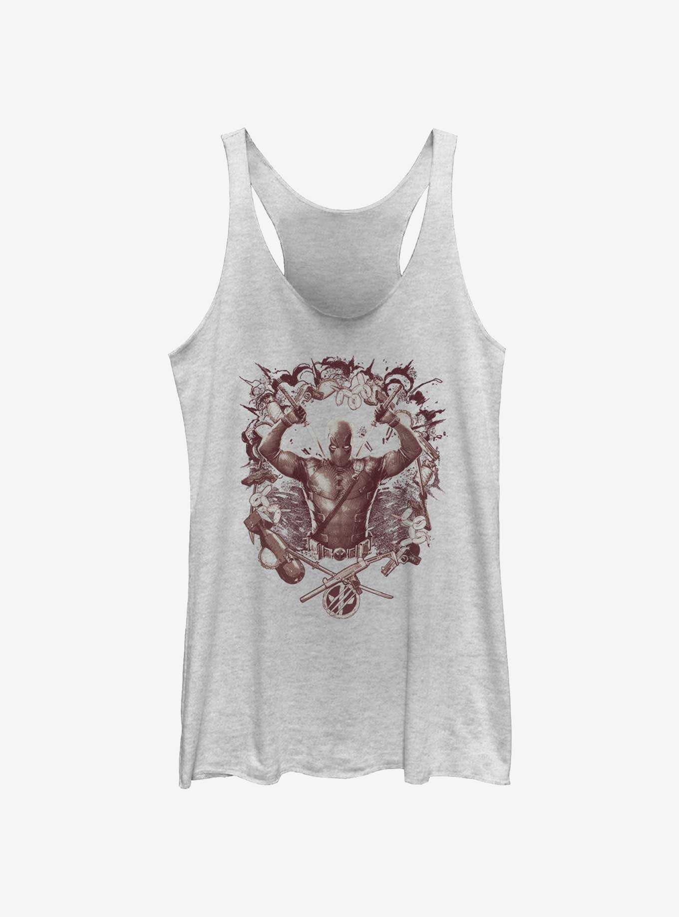 Marvel Deadpool & Wolverine Weapons Explosion Womens Tank Top, , hi-res