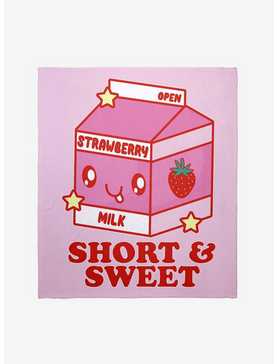 Strawberry Milk Short & Sweet Throw Blanket, , hi-res