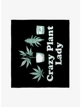 420 Crazy Plant Lady Throw Blanket, , hi-res