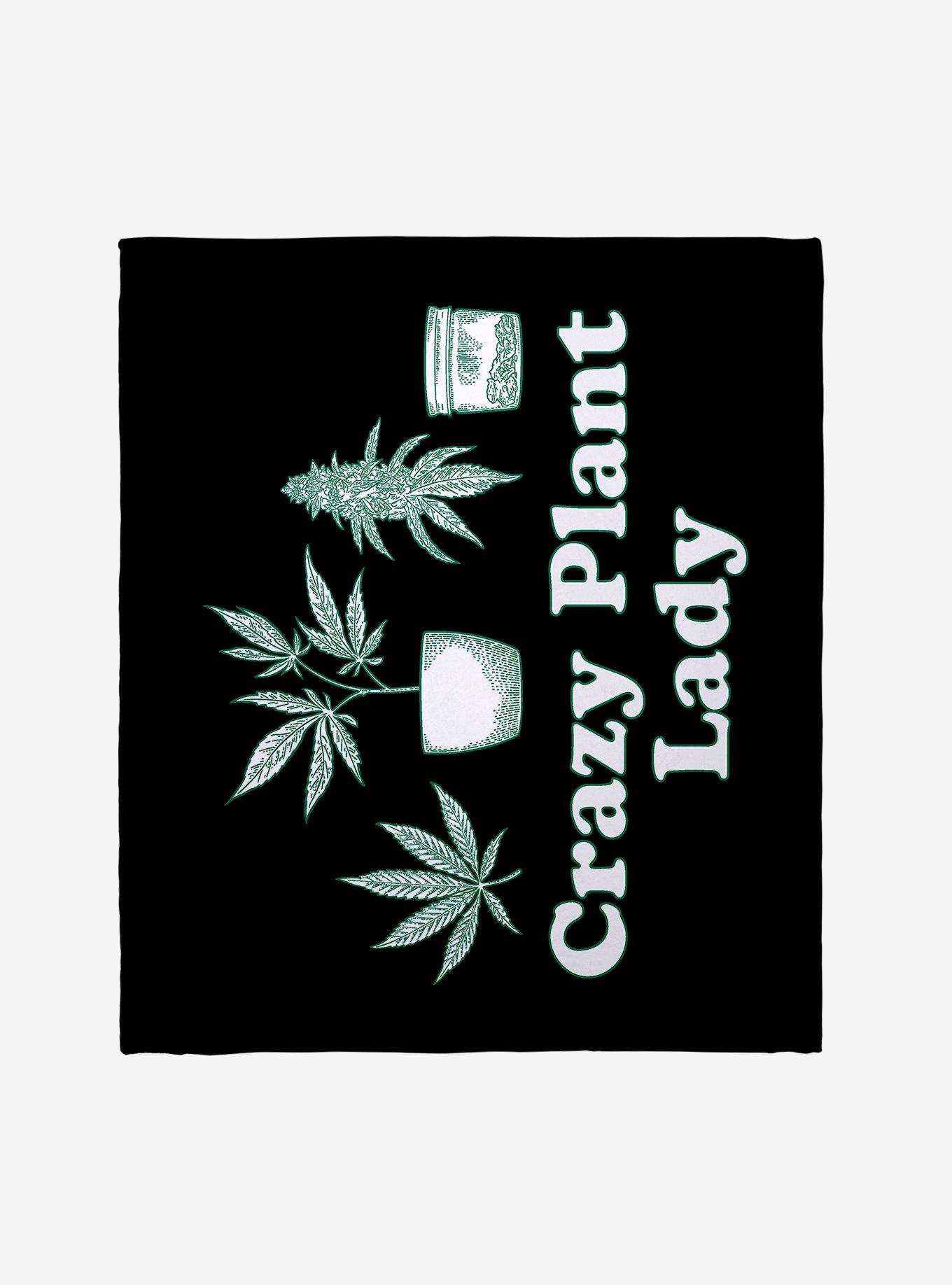 420 Crazy Plant Lady Throw Blanket, , hi-res