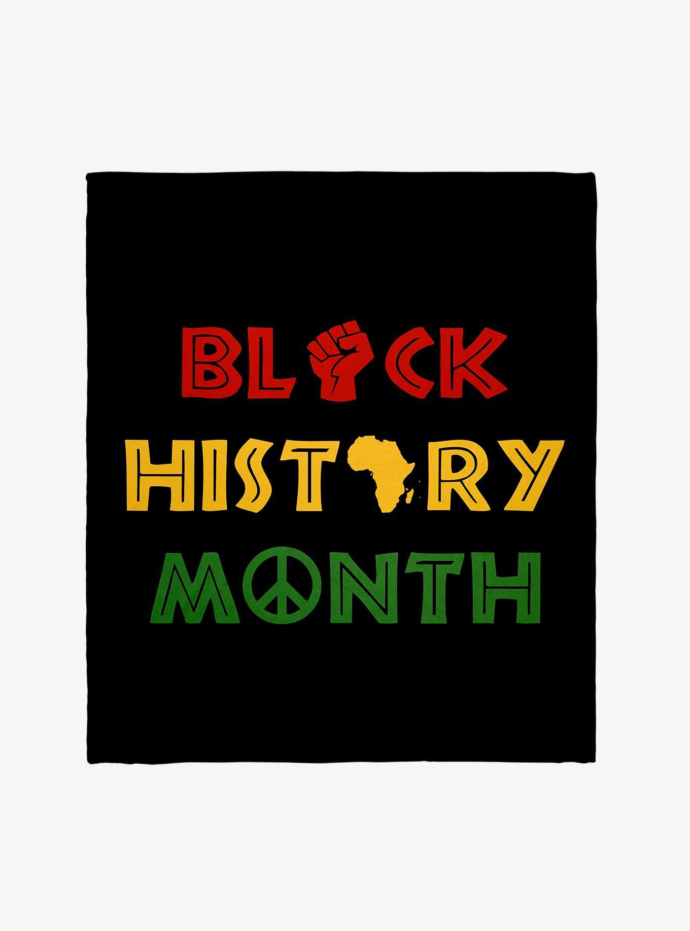 Black History Month Icons Throw Blanket, , hi-res
