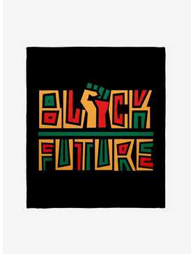 Black History Month Black Future Raised Fist Throw Blanket, , hi-res